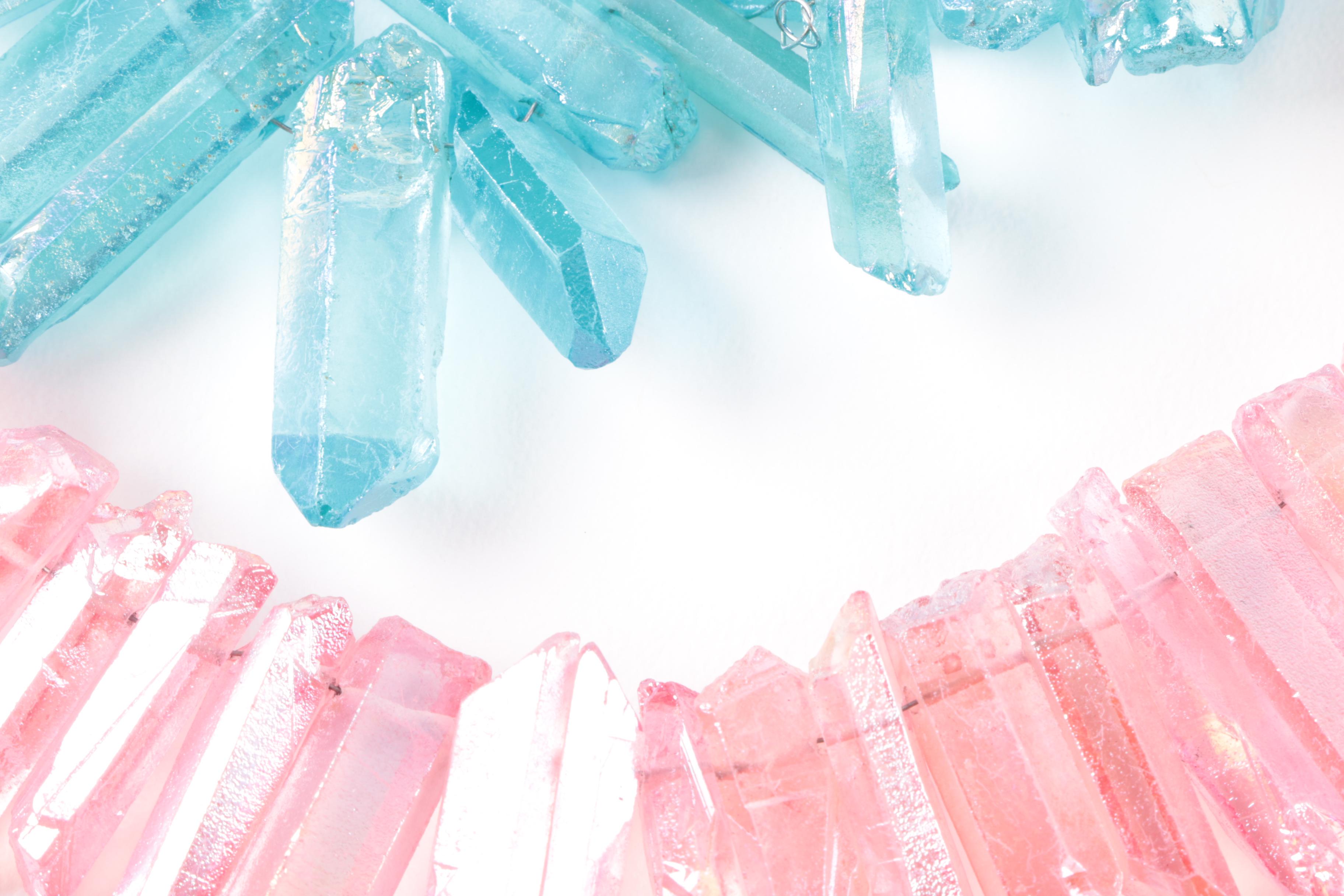 Three Coated Quartz Crystal Strands