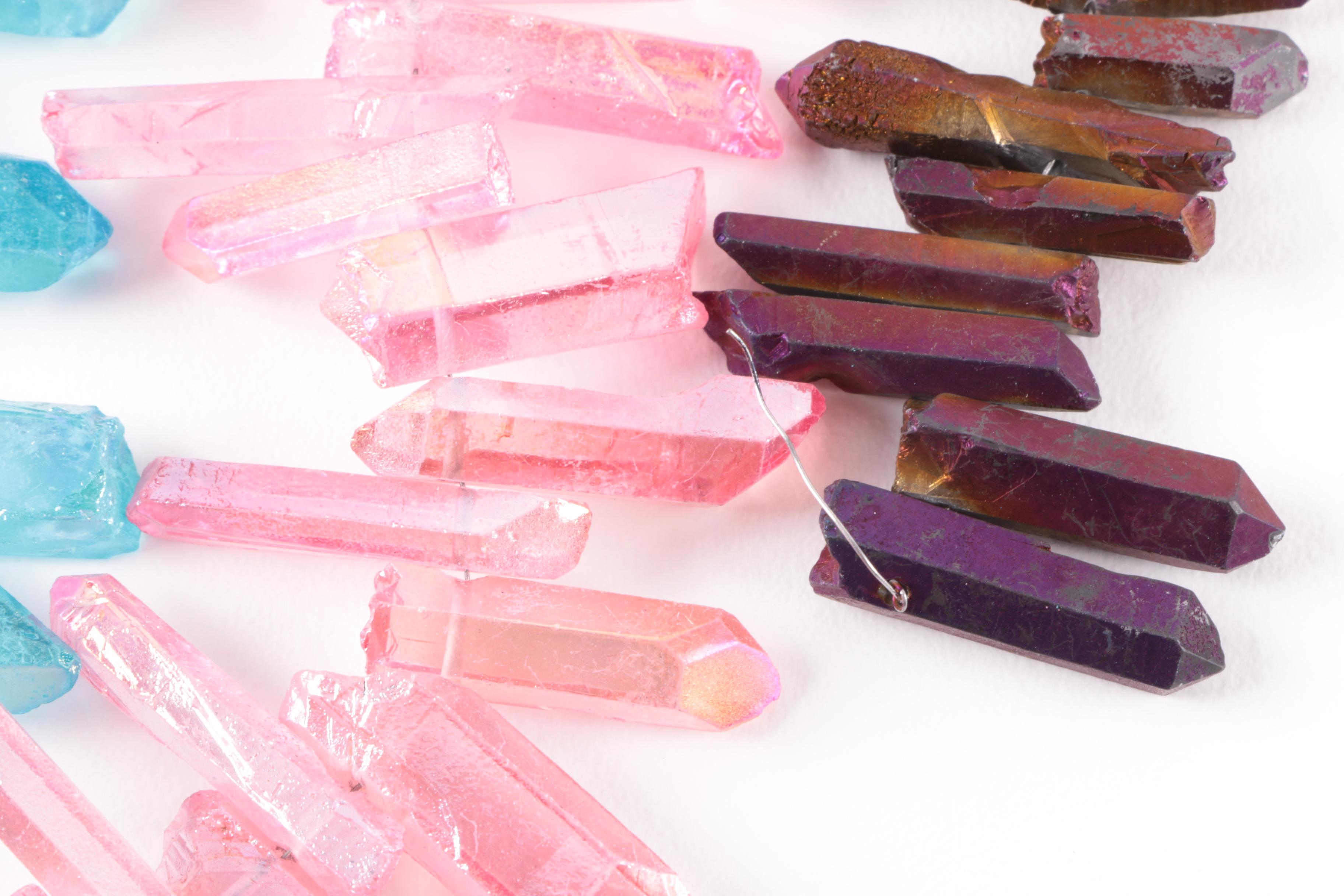 Three Coated Quartz Crystal Strands