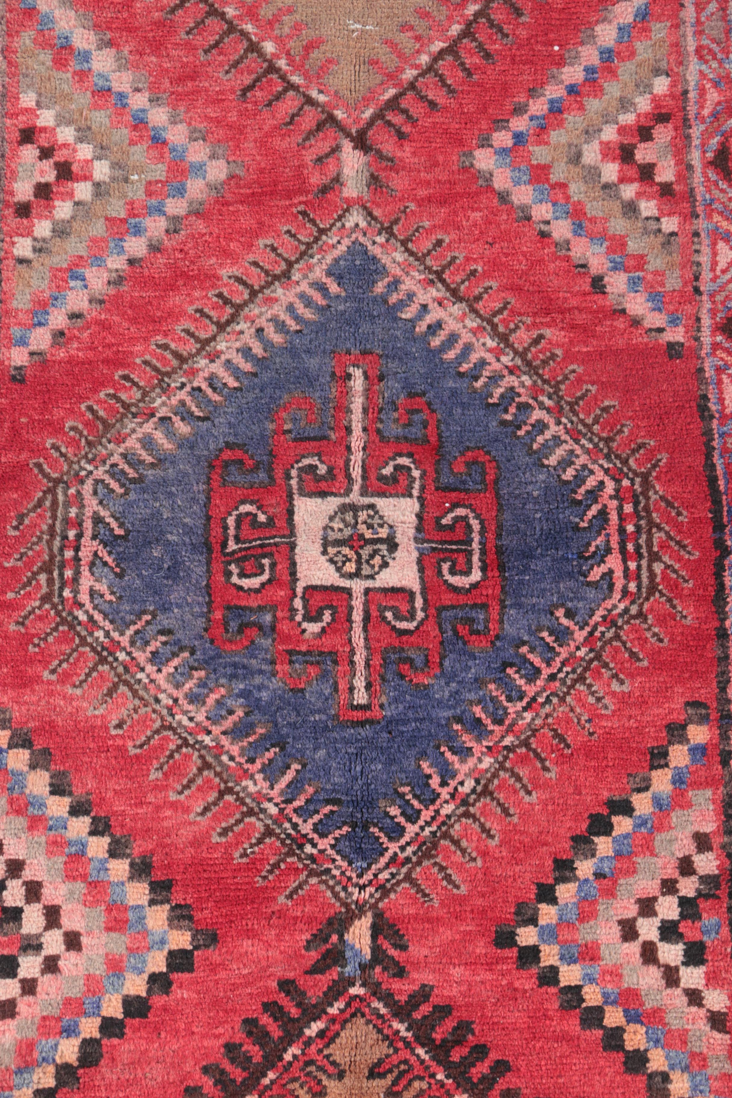Hand-Knotted Central Asian Carpet Runner
