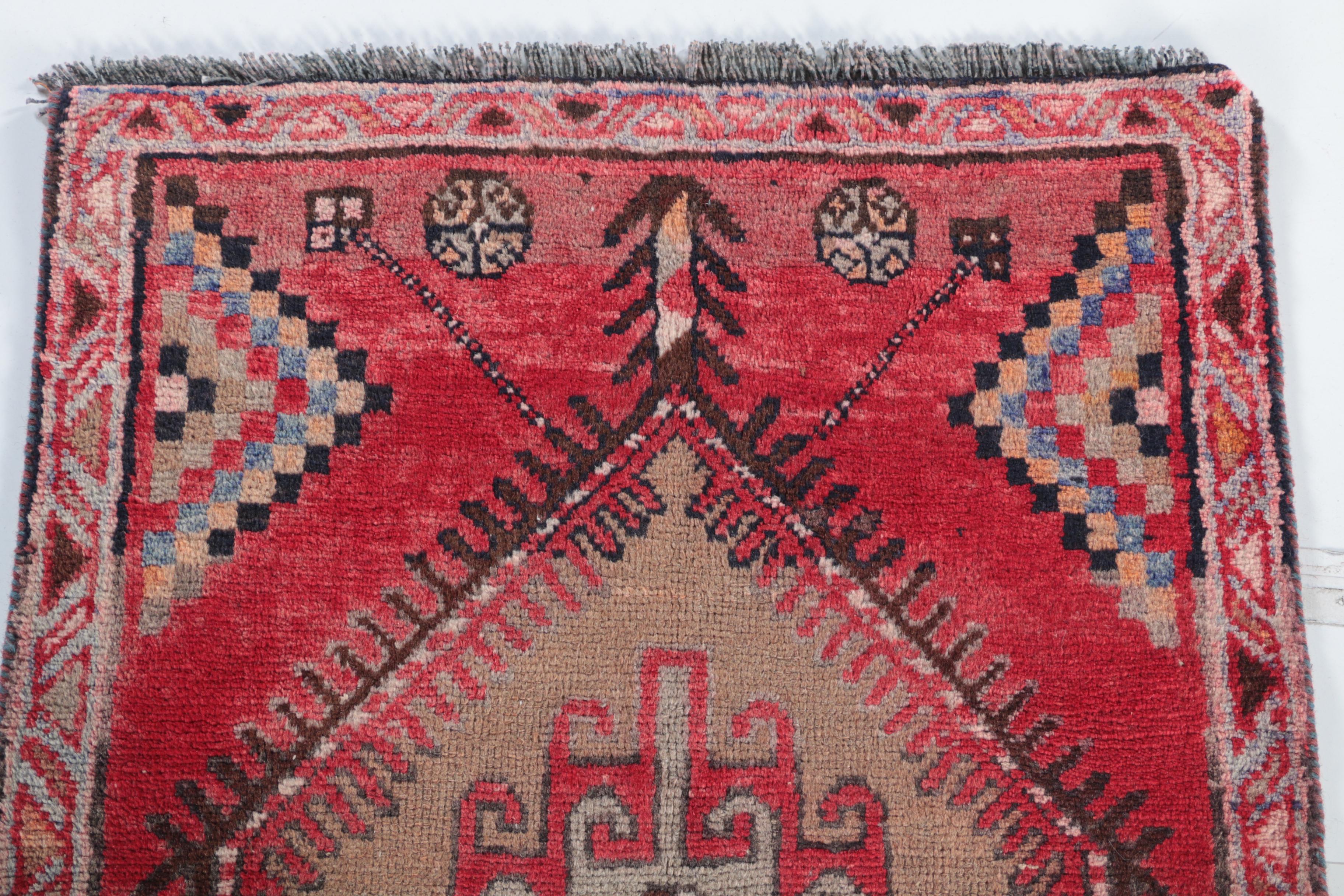 Hand-Knotted Central Asian Carpet Runner