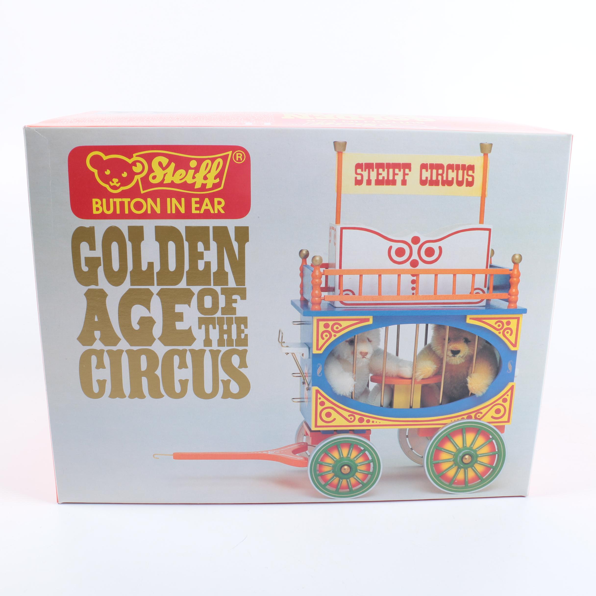 Steiff USA Exclusive "Golden Age of the Circus" Teddy Bears and Circus Wagon