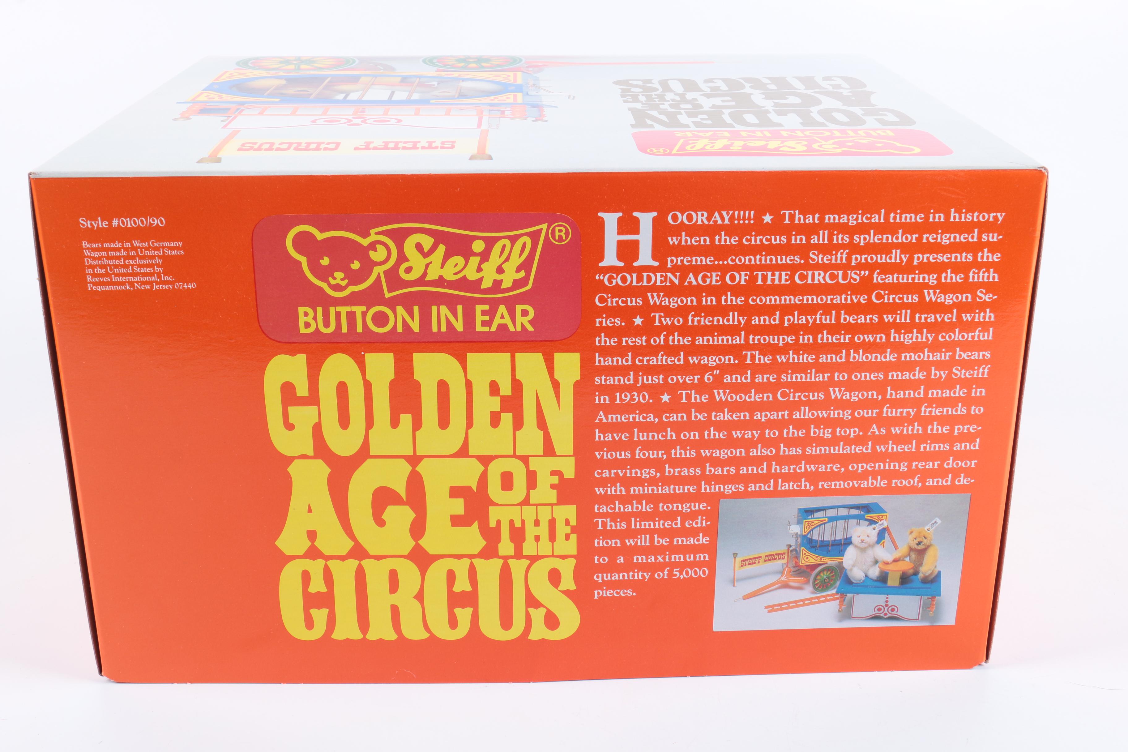 Steiff USA Exclusive "Golden Age of the Circus" Teddy Bears and Circus Wagon