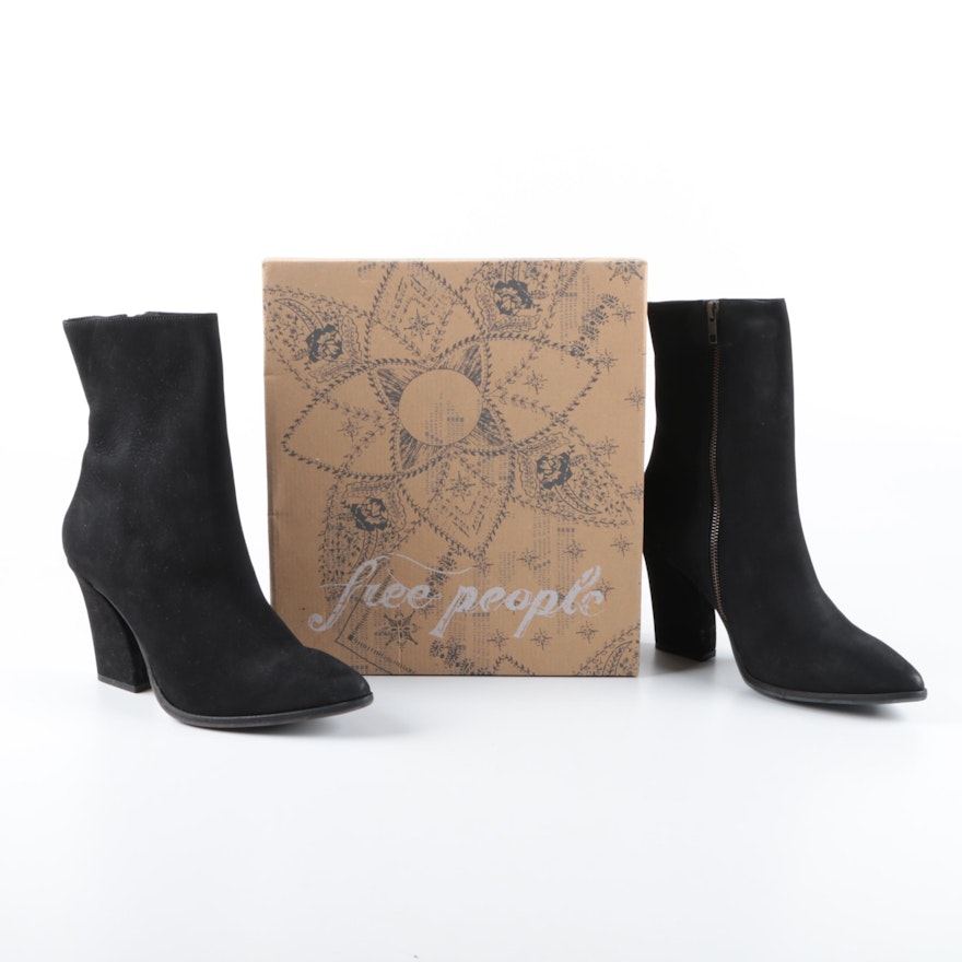 Free People Mystic Charms Black Suede Boots