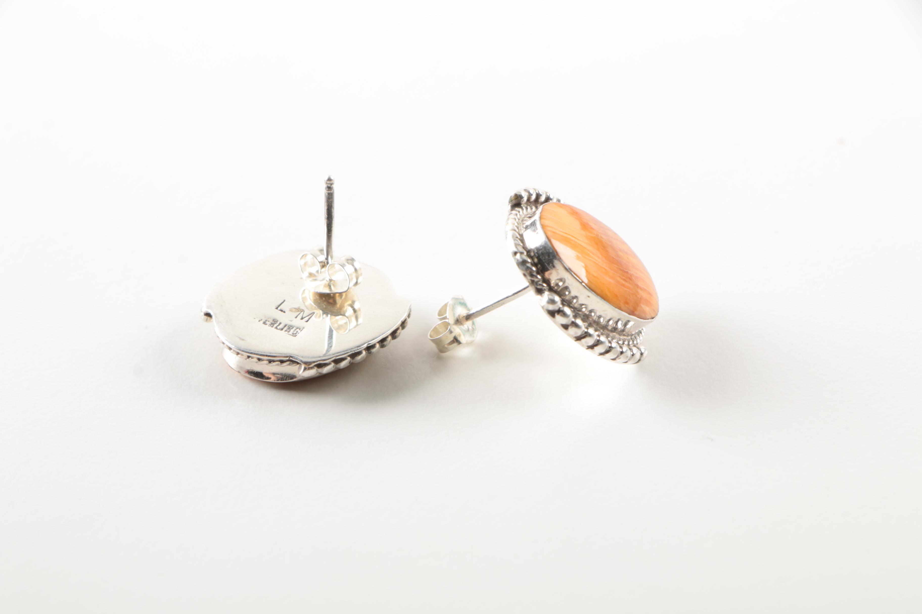 Fetish Necklace Selection Including Sterling Silver Earrings