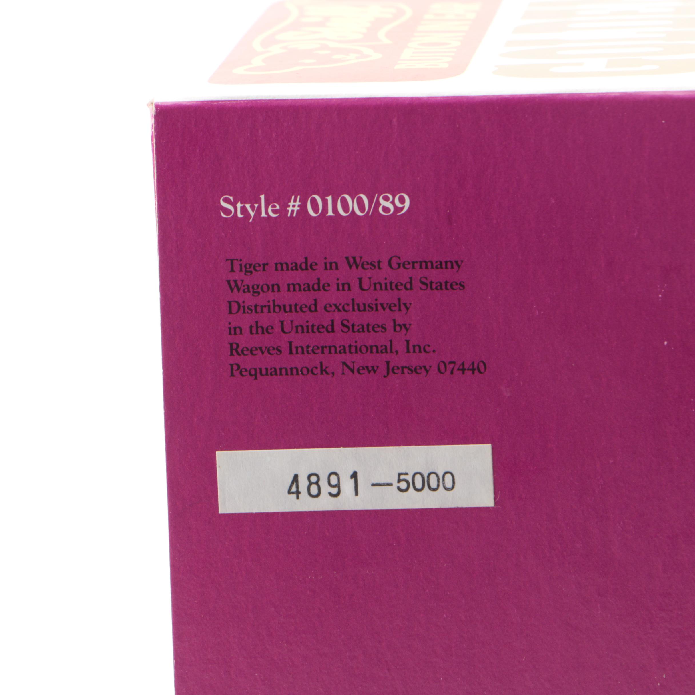 Vintage Steiff "Golden Age of The Circus" Wooden Cage and Tiger