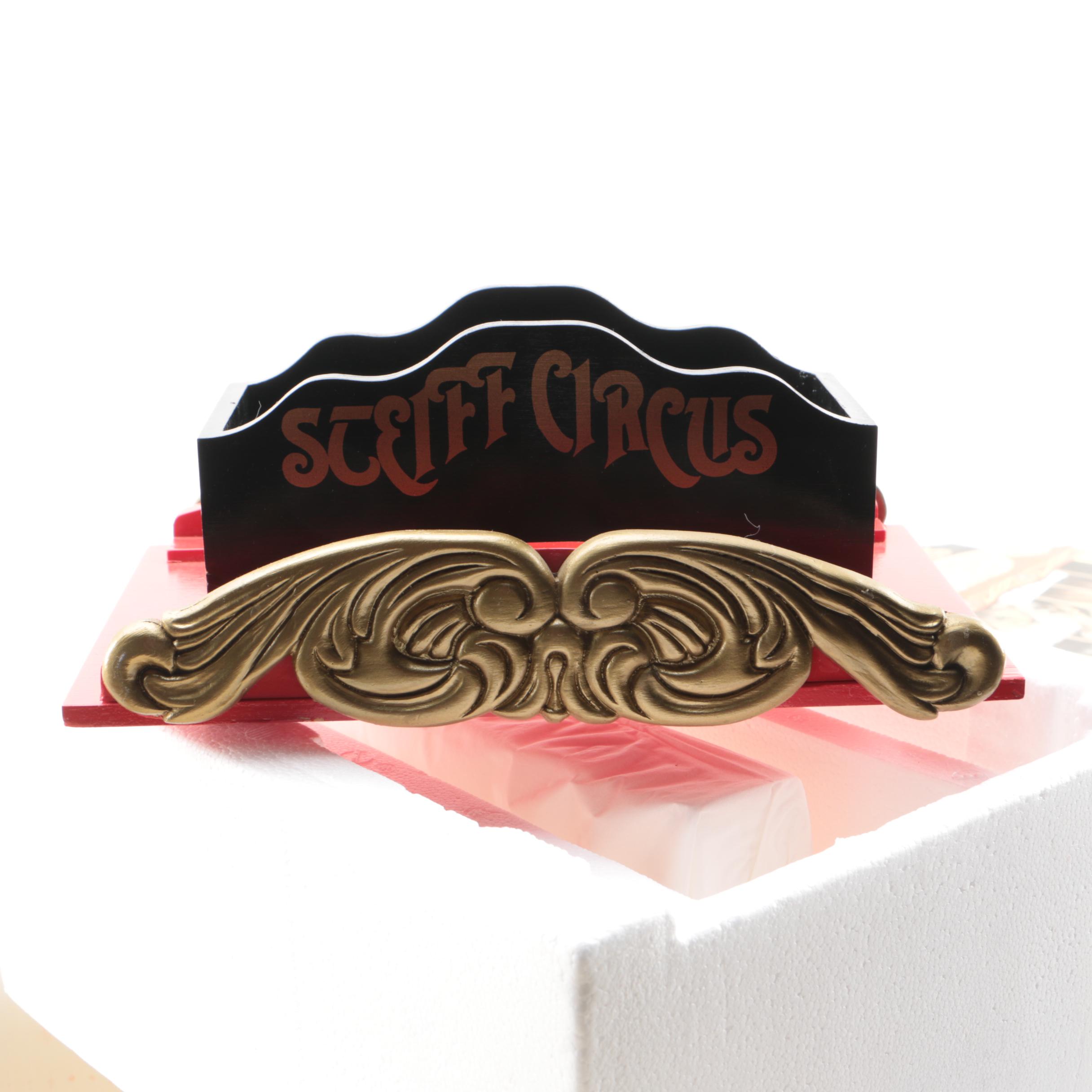 Vintage Steiff "Golden Age of The Circus" Wooden Cage and Tiger