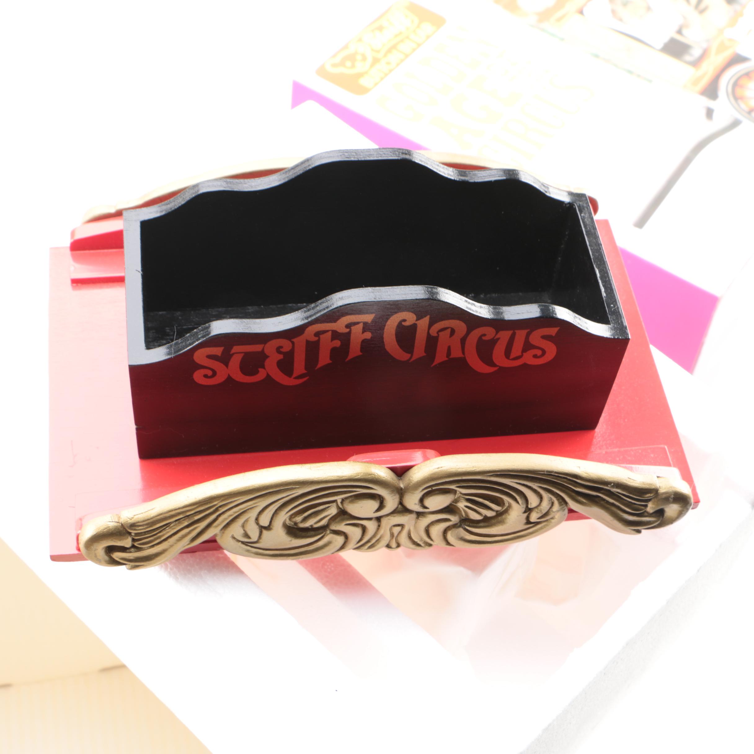 Vintage Steiff "Golden Age of The Circus" Wooden Cage and Tiger