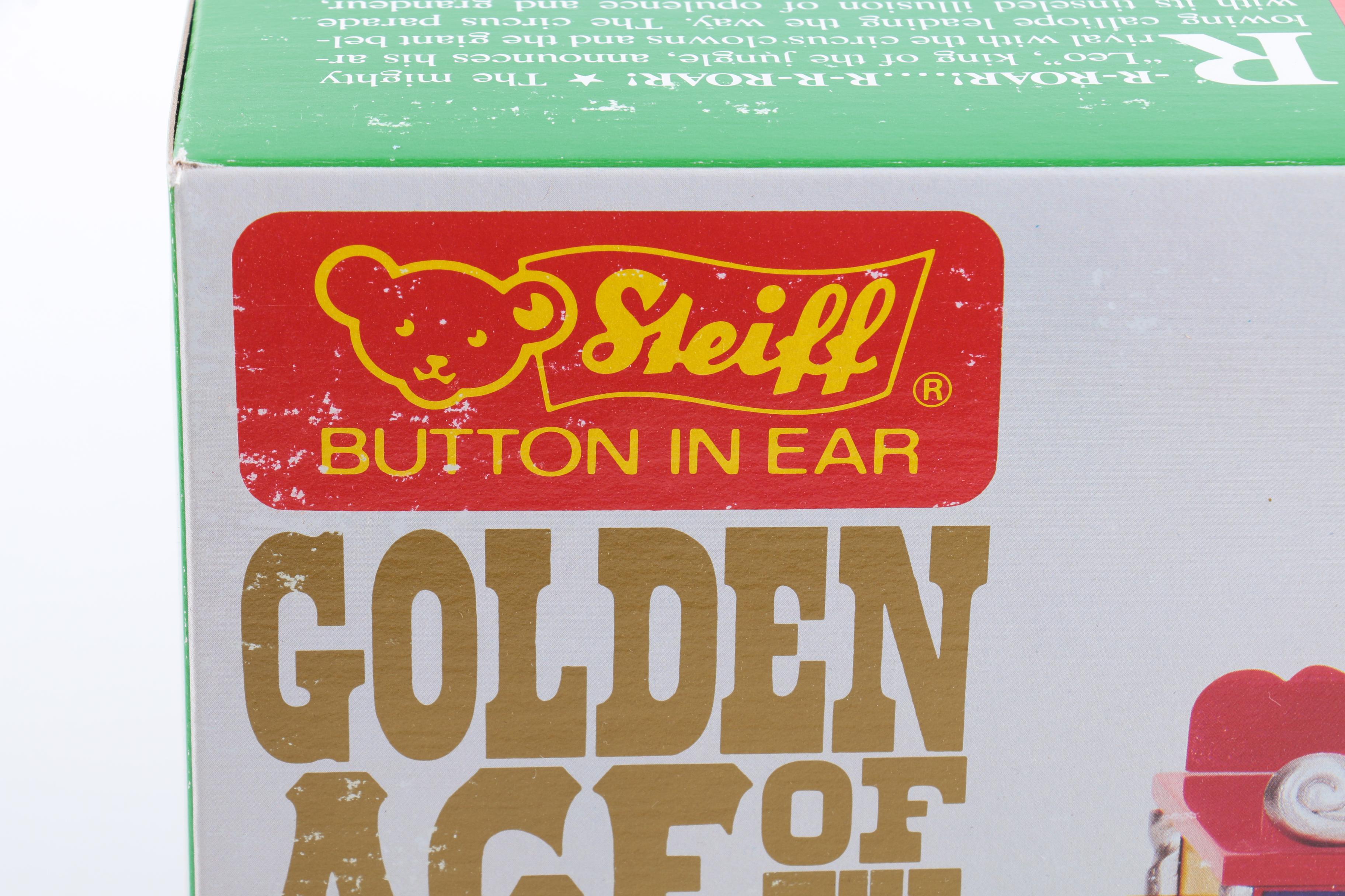 Steiff USA Exclusive "Golden Age of the Circus" Plush Lion in Cage Wagon