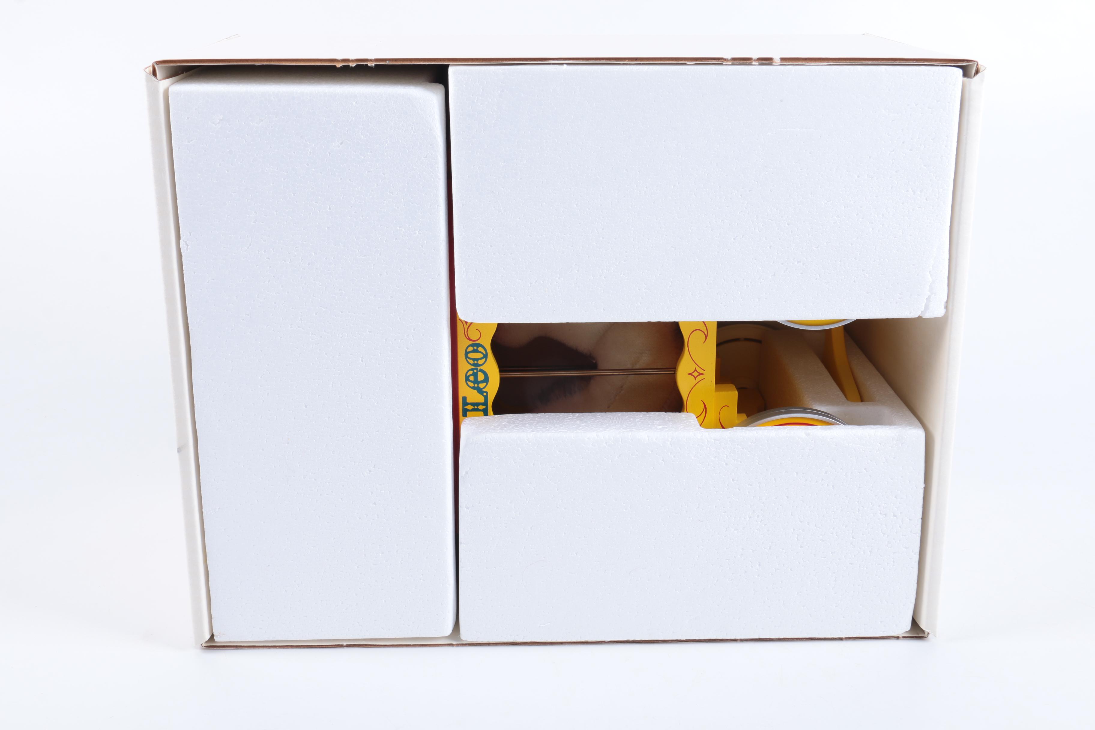 Steiff USA Exclusive "Golden Age of the Circus" Plush Lion in Cage Wagon