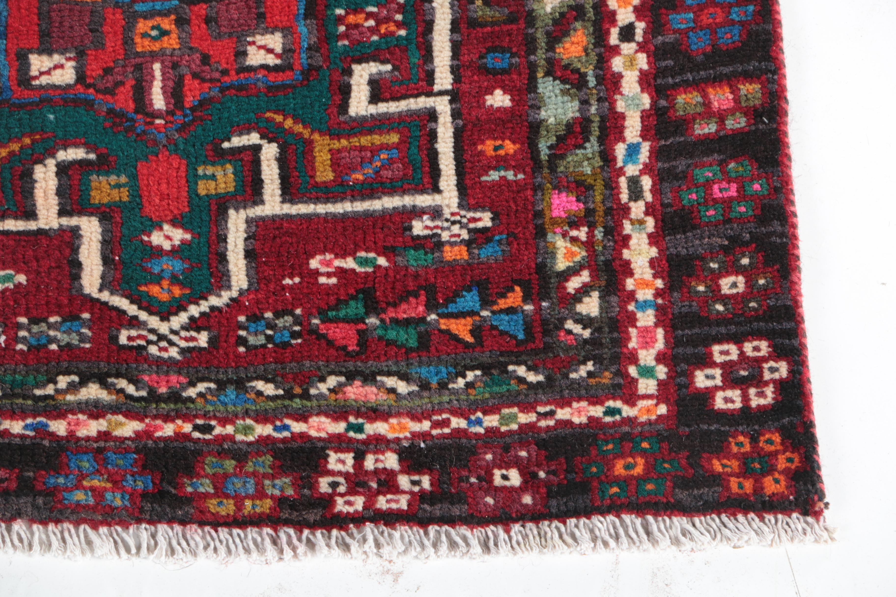 Hand-Knotted Persian Karaja Carpet Runner