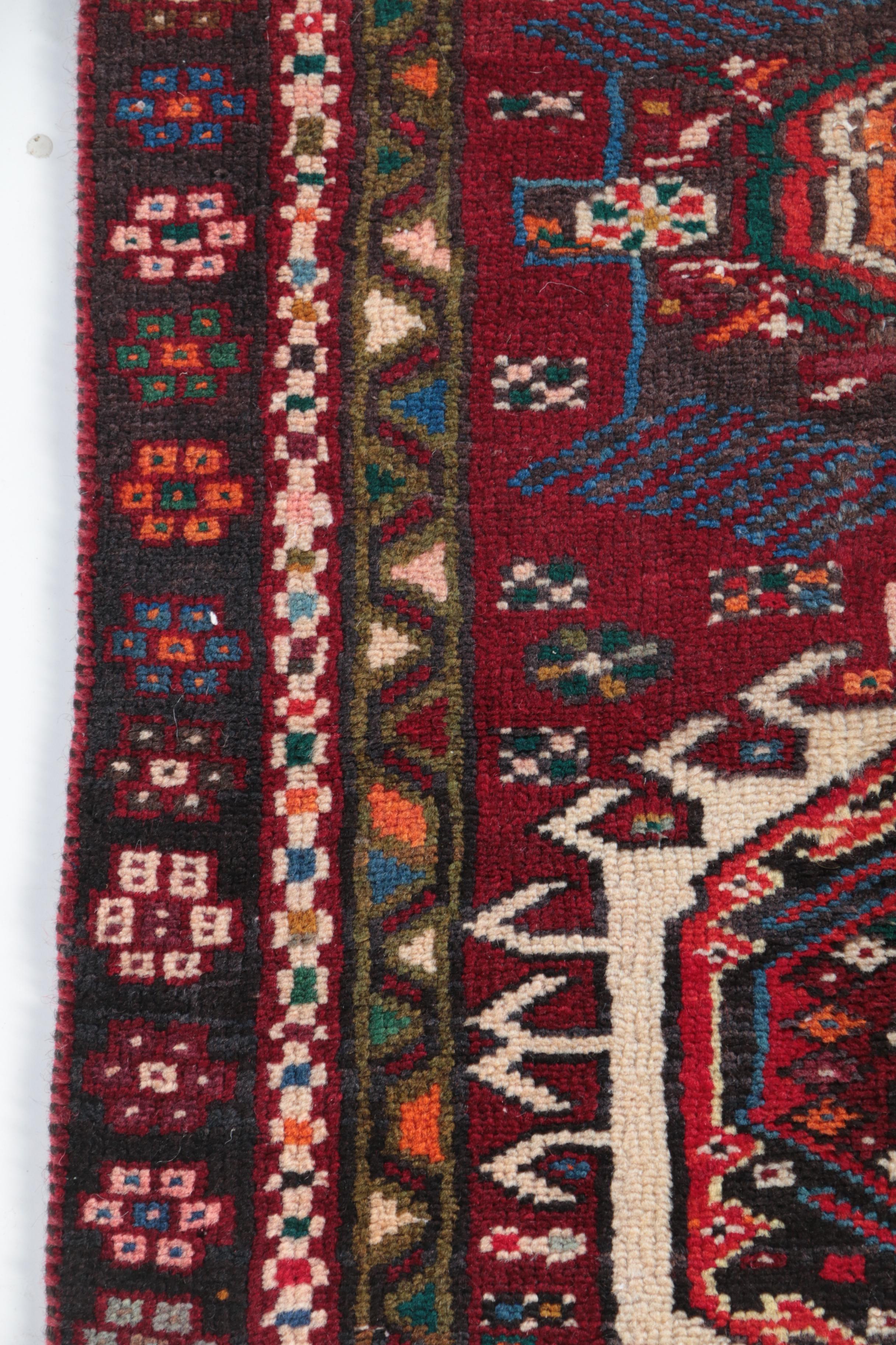 Hand-Knotted Persian Karaja Carpet Runner