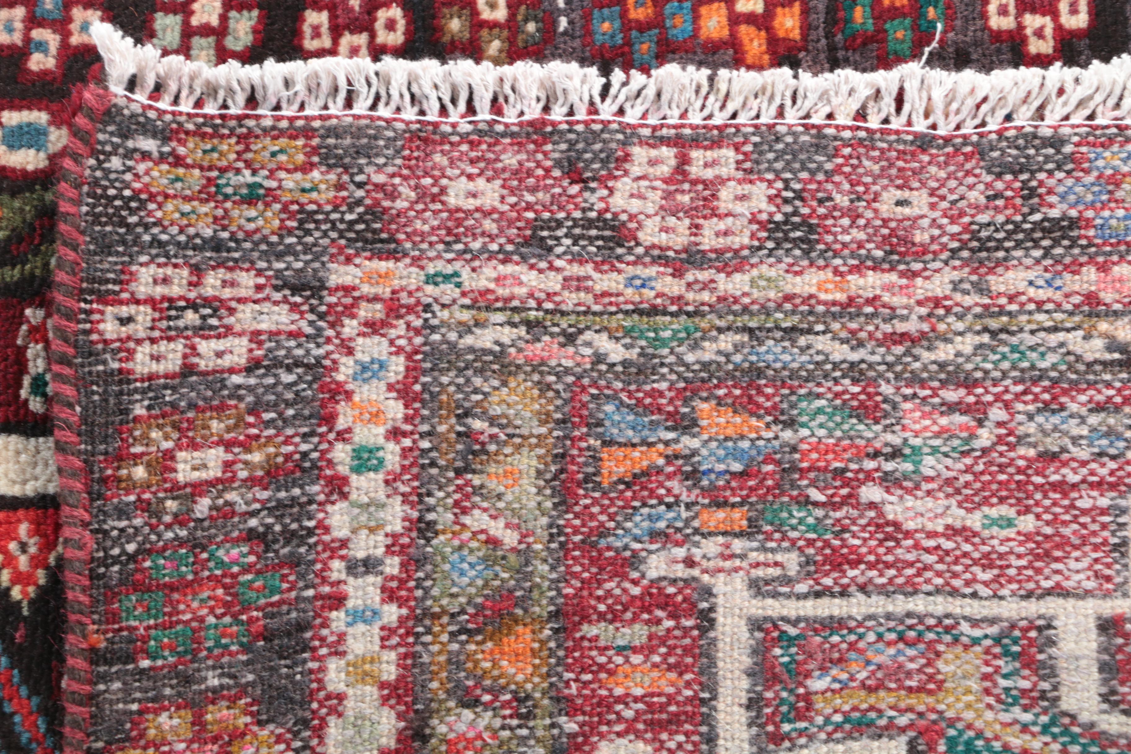 Hand-Knotted Persian Karaja Carpet Runner