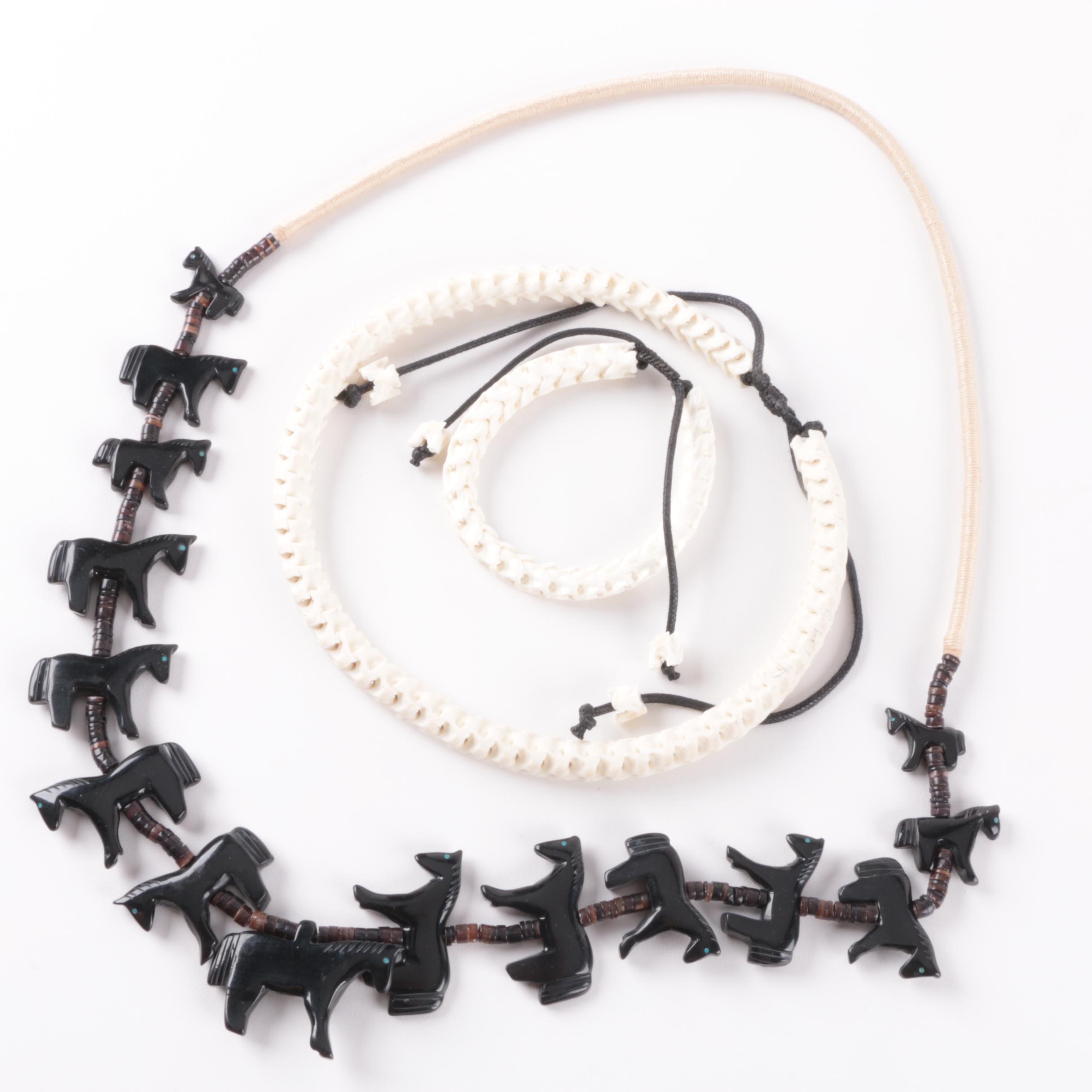 Costume Jewelry Selection Including Fetish Necklace