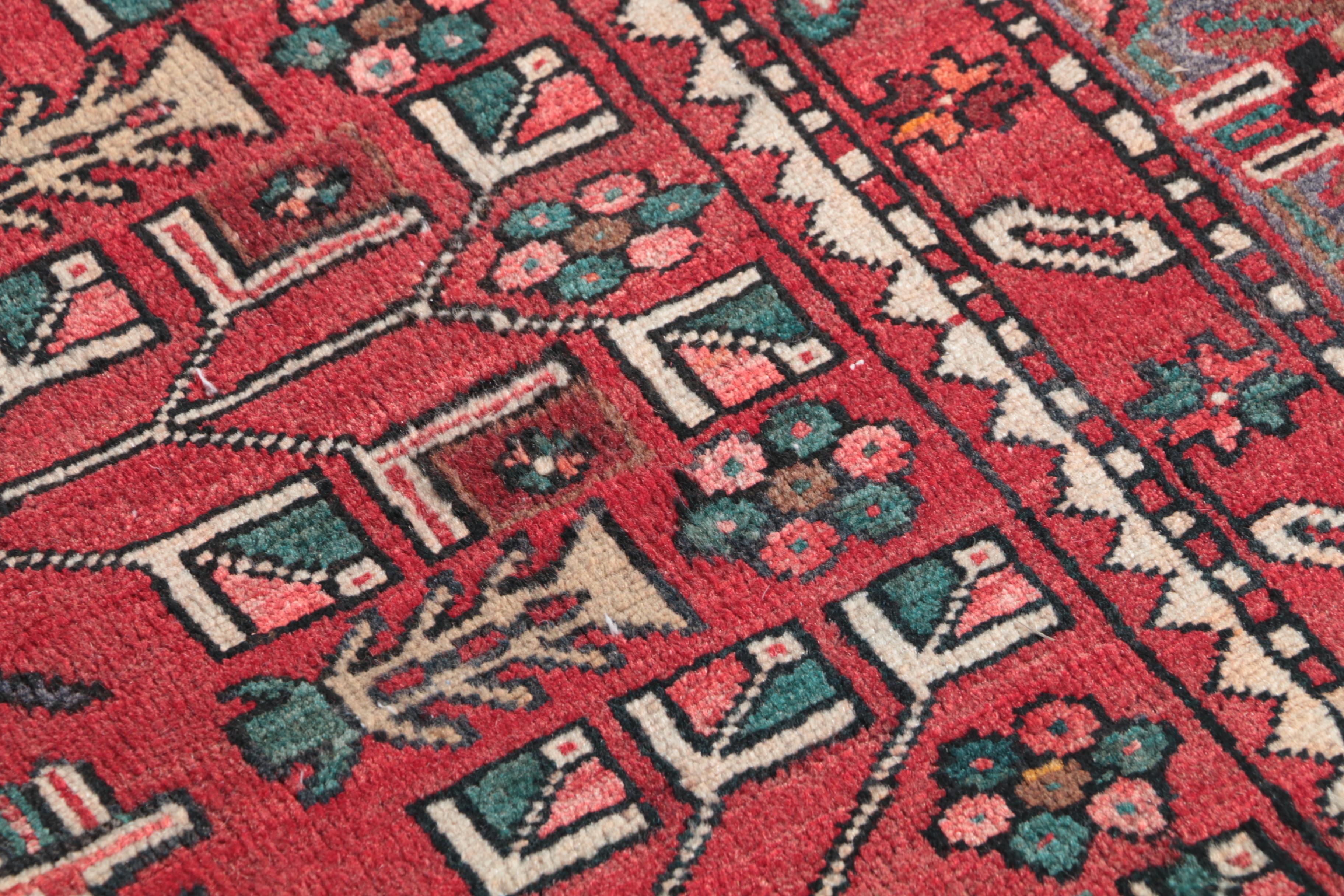 Hand-Knotted Shirvan Kazak Wool Carpet Runner