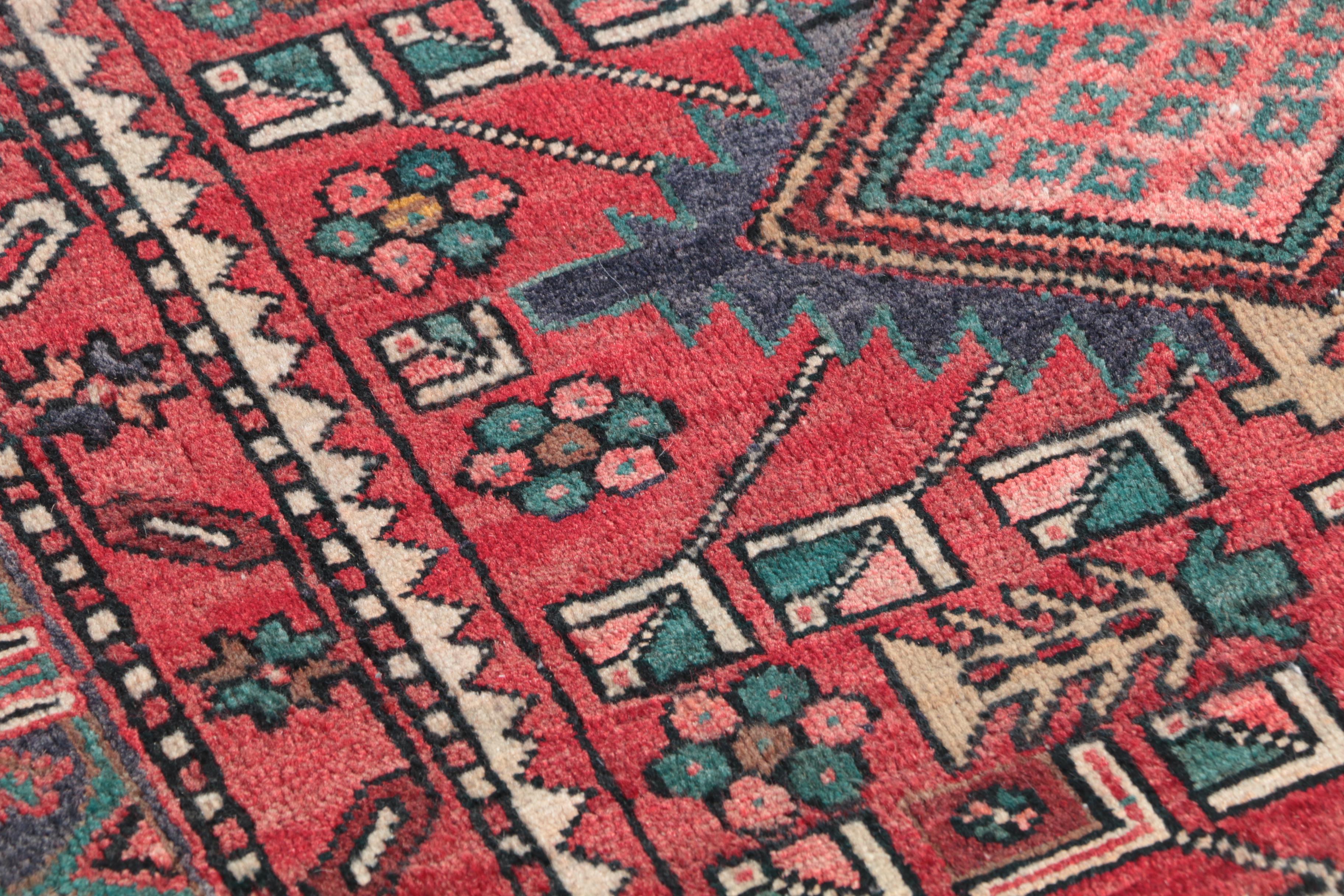 Hand-Knotted Shirvan Kazak Wool Carpet Runner