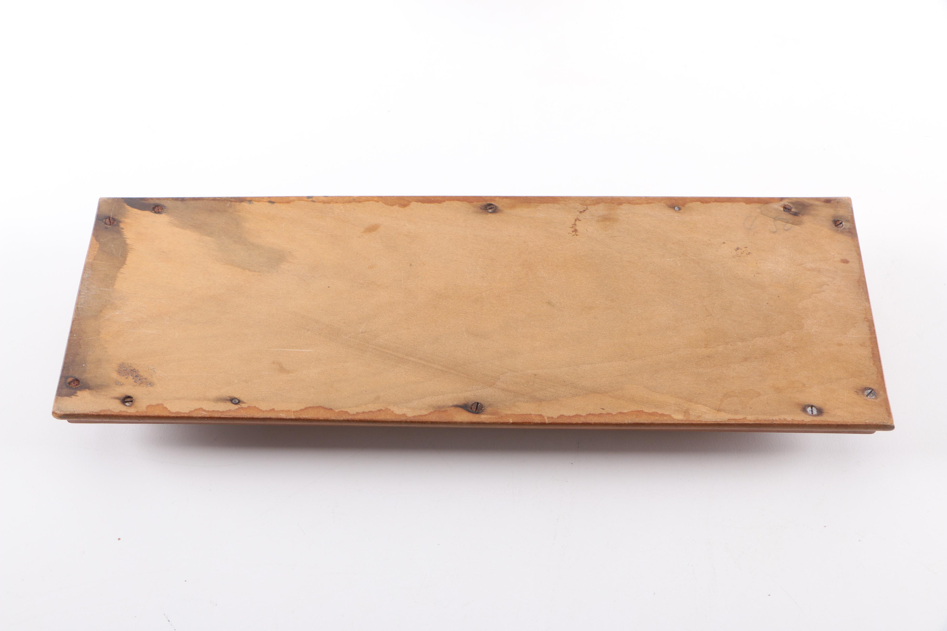 Hand Carved Wooden Tray and Klaus Stange Alder Wood Bowl