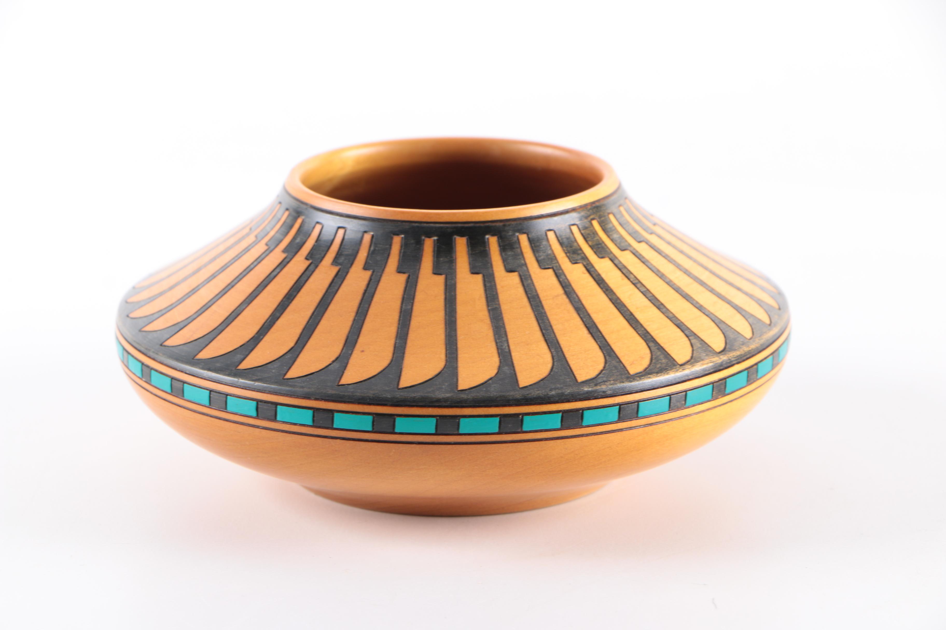 Hand Carved Wooden Tray and Klaus Stange Alder Wood Bowl