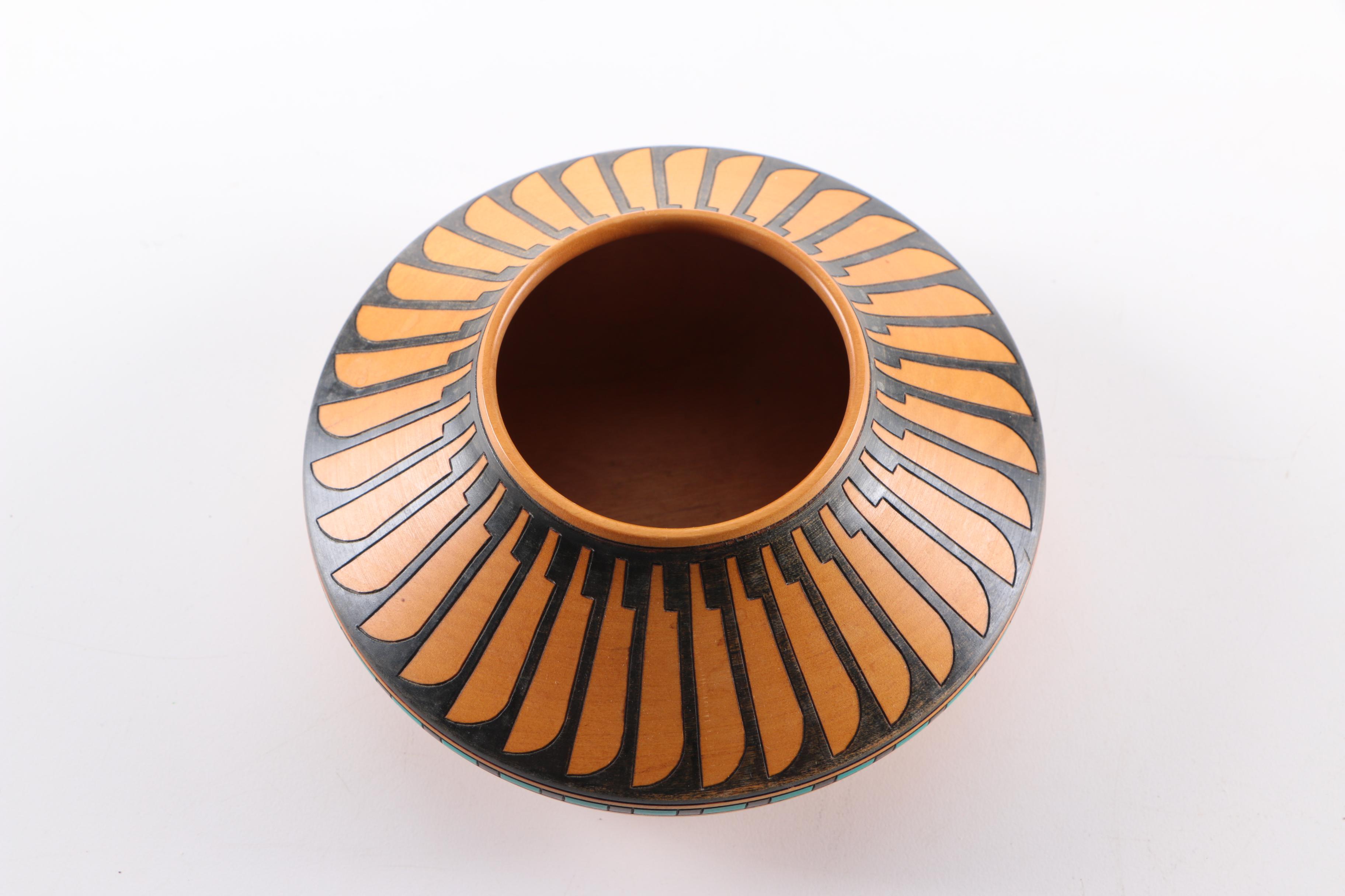 Hand Carved Wooden Tray and Klaus Stange Alder Wood Bowl