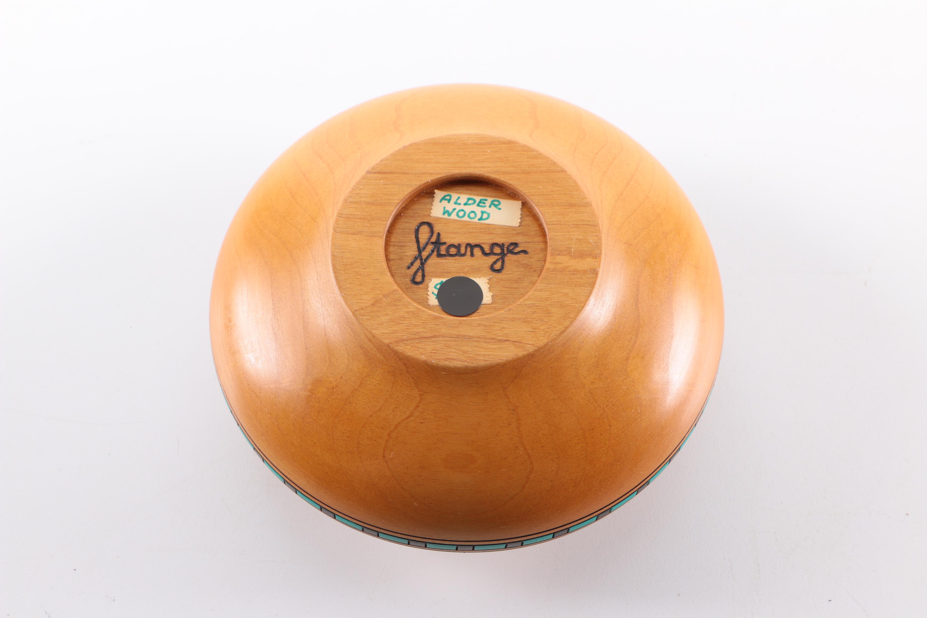 Hand Carved Wooden Tray and Klaus Stange Alder Wood Bowl