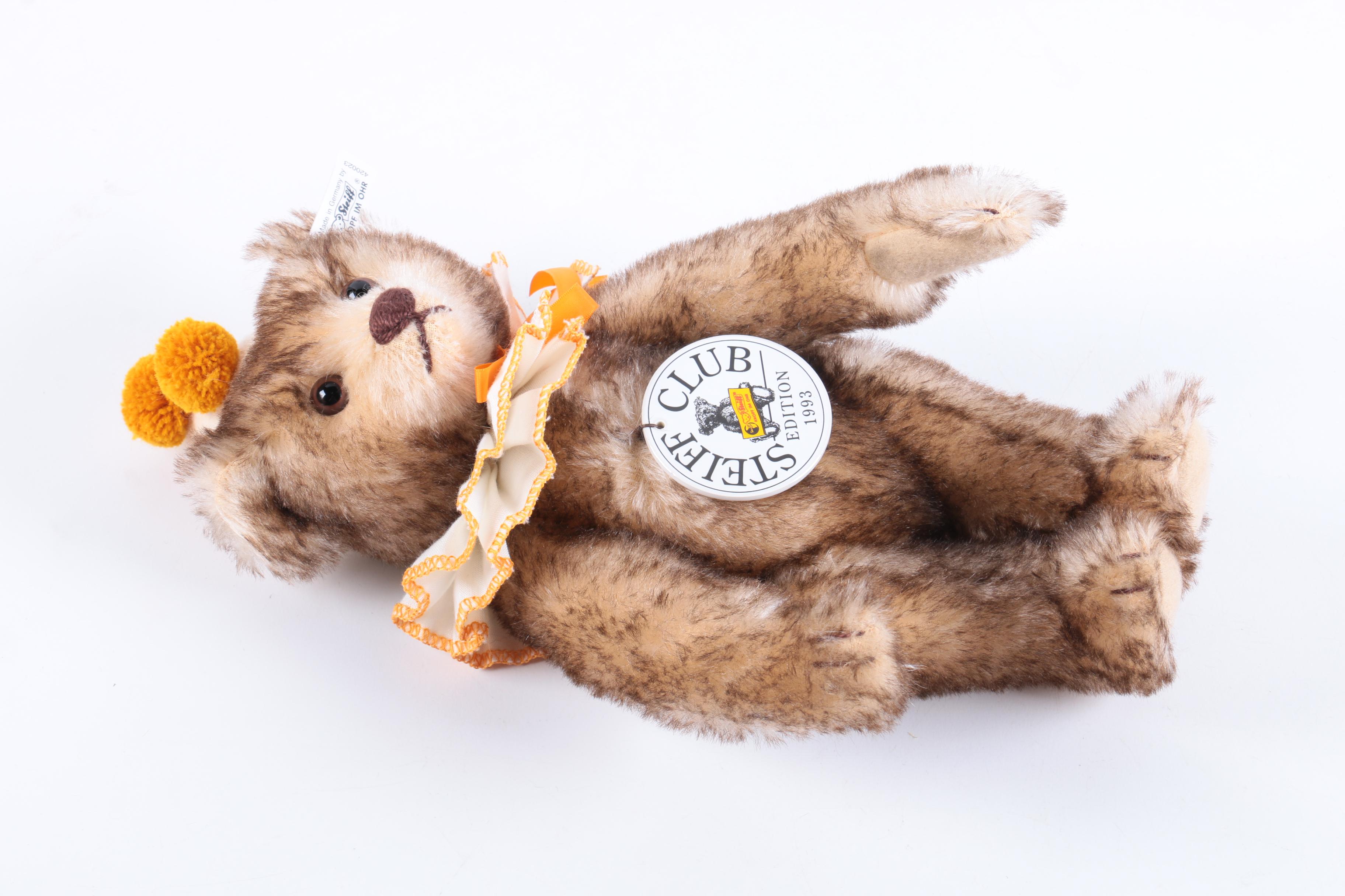 Steiff Limited Edition "Teddy Clown", "Rose", and "Sam" Teddy Bears