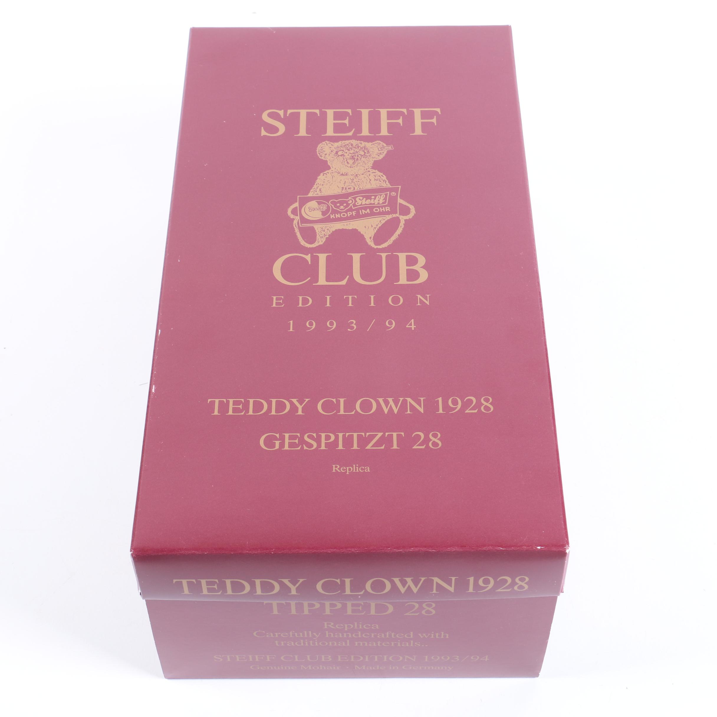 Steiff Limited Edition "Teddy Clown", "Rose", and "Sam" Teddy Bears