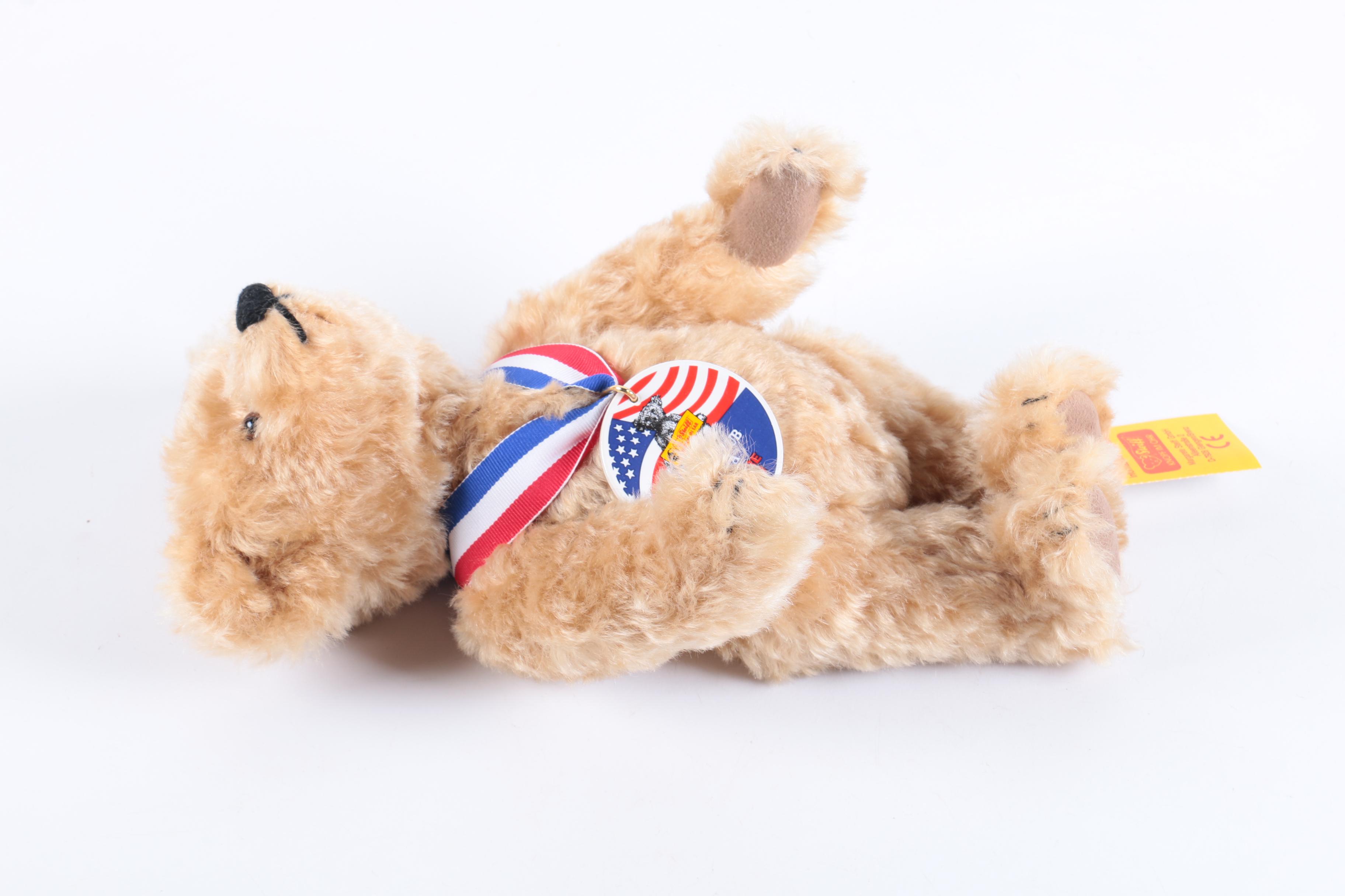 Steiff Limited Edition "Teddy Clown", "Rose", and "Sam" Teddy Bears