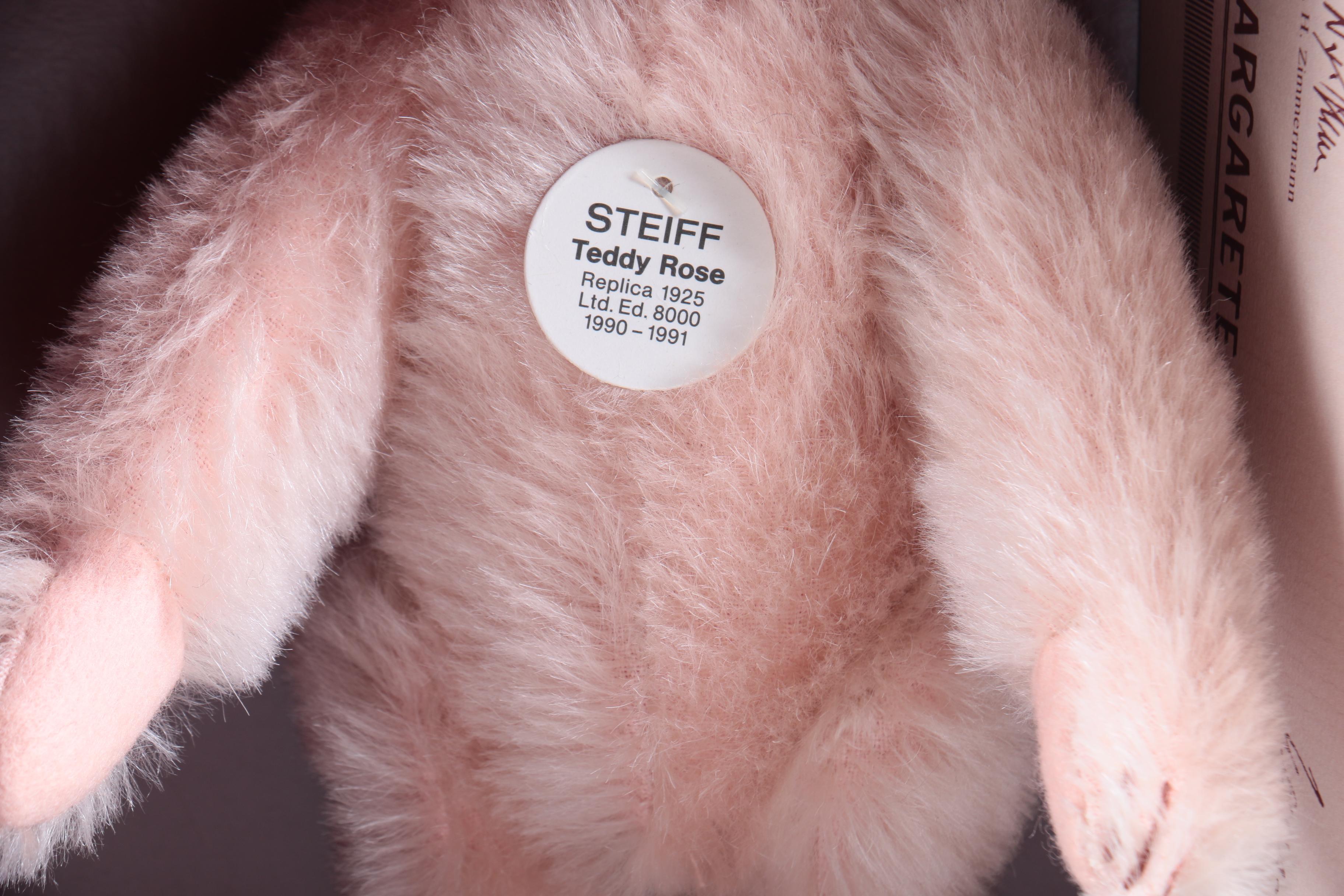 Steiff Limited Edition "Teddy Clown", "Rose", and "Sam" Teddy Bears