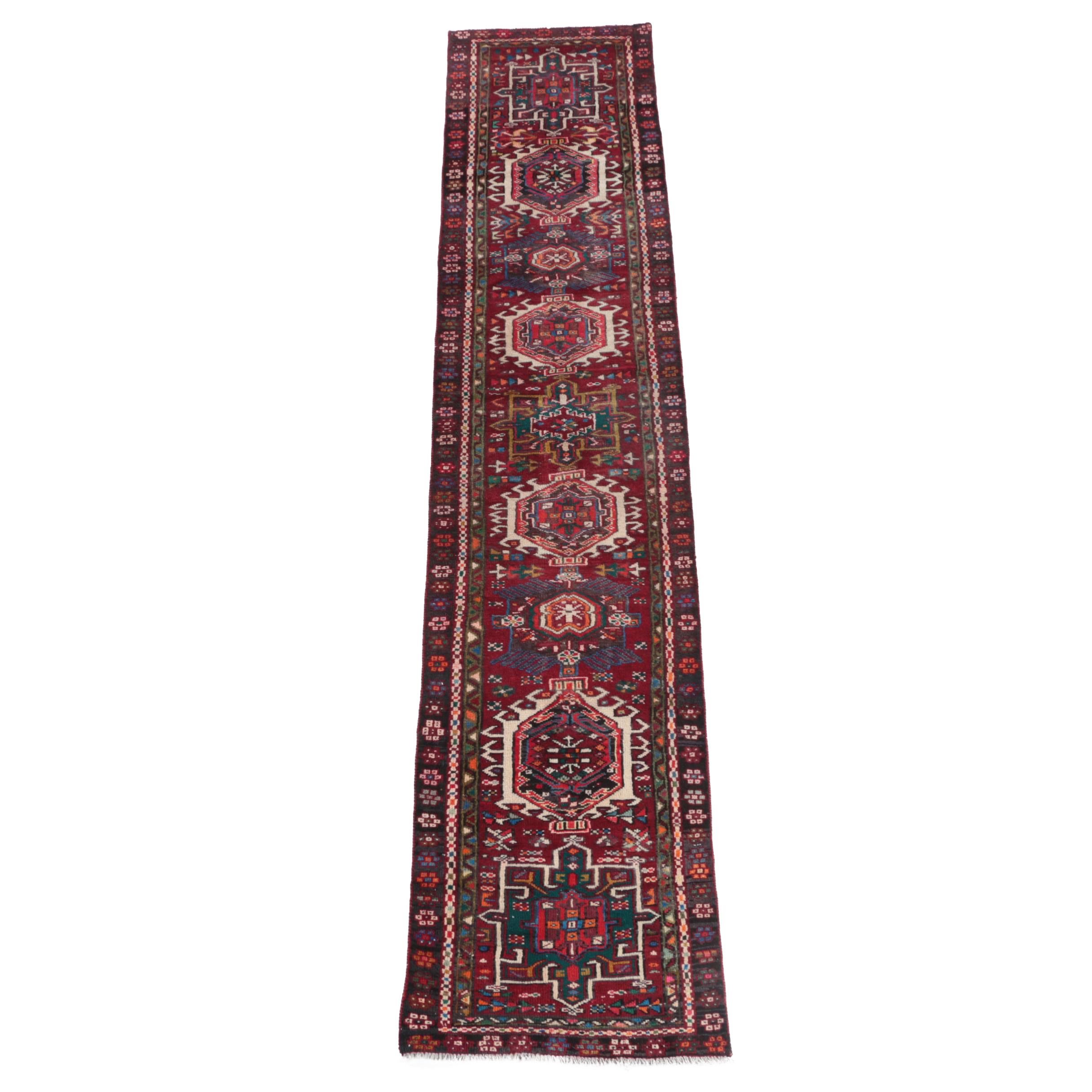 Hand-Knotted Persian Karaja Carpet Runner