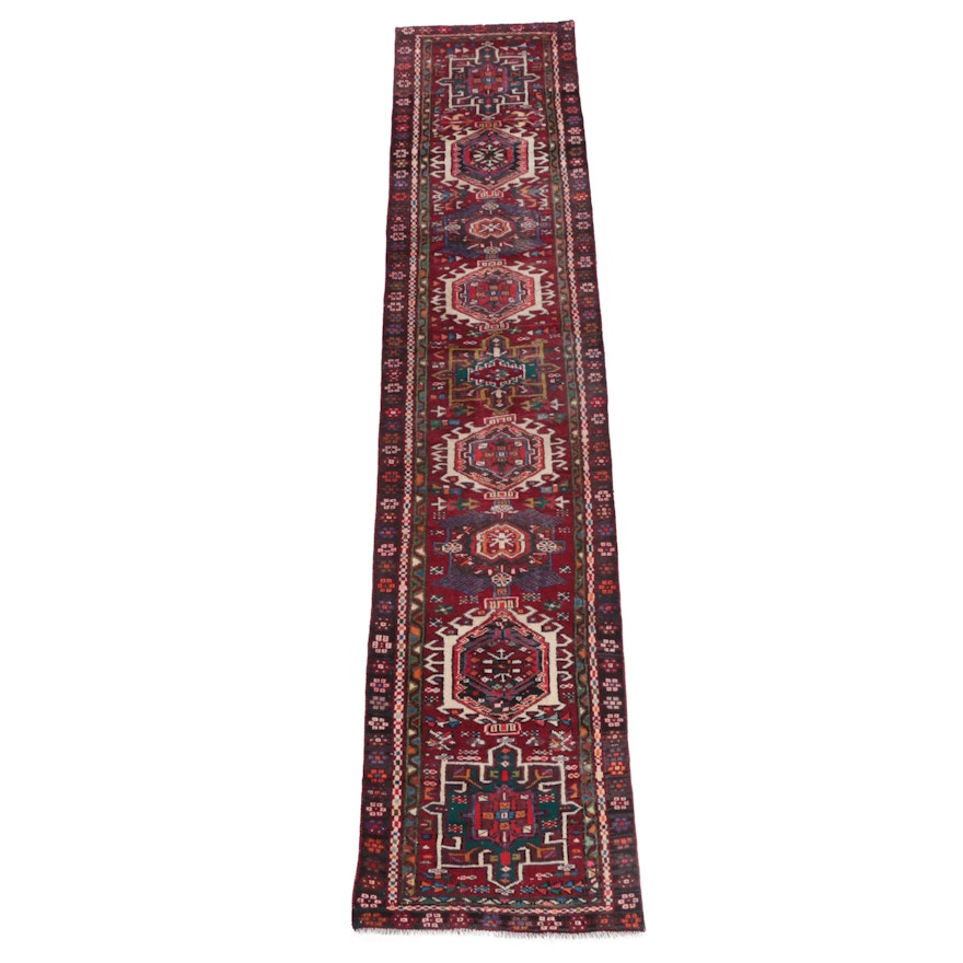 Hand-Knotted Persian Karaja Carpet Runner