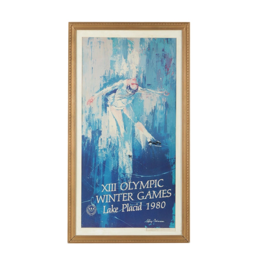 LeRoy Niemann Offset Lithograph Poster for the Lake Placid Winter Olympics