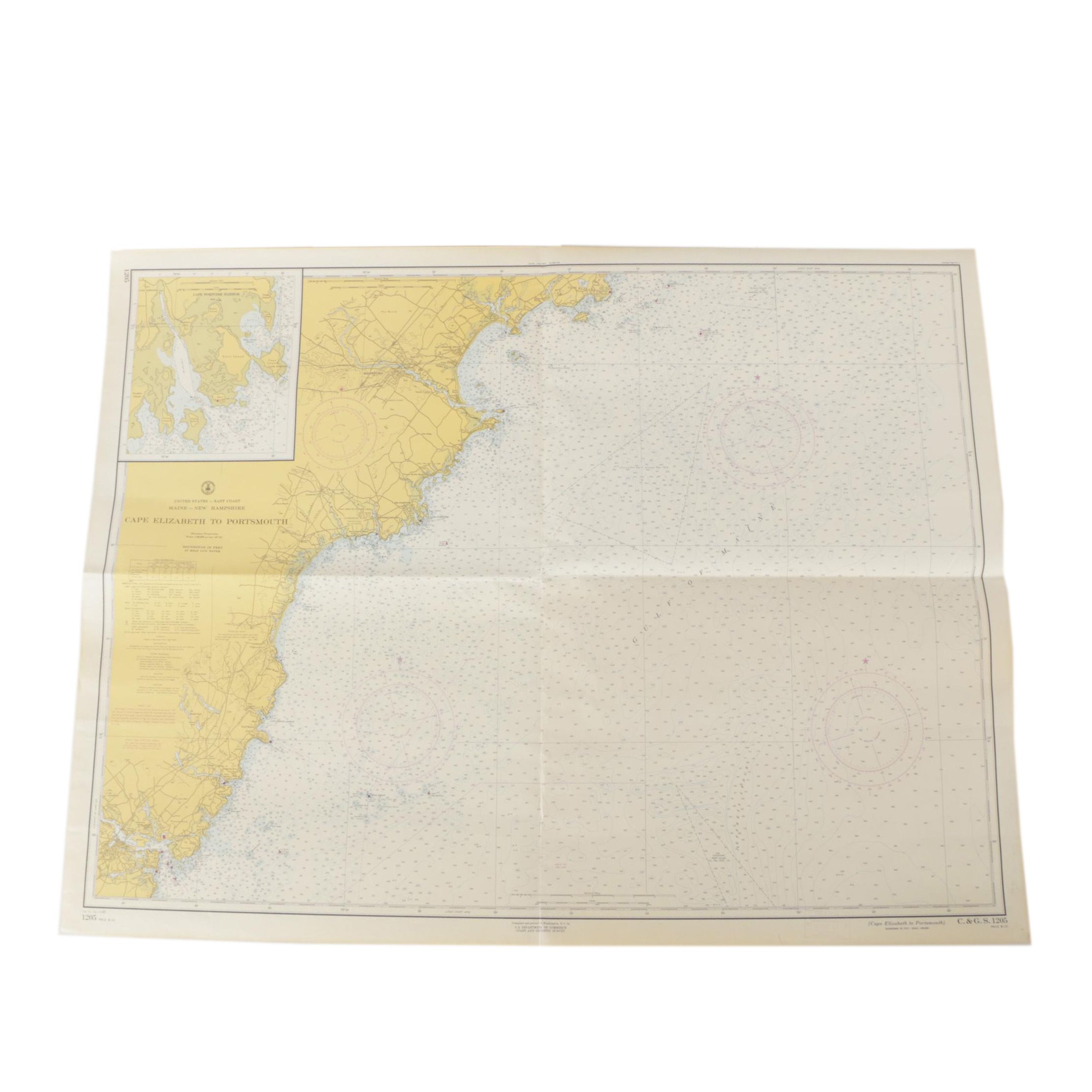 Nautical Chart of Cape Elizabeth to Portsmouth