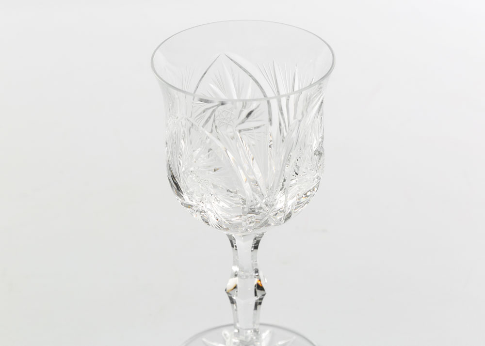 American Brilliant Period Style Cut Glass Barware