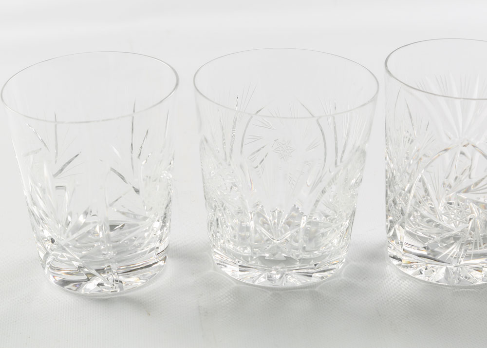 American Brilliant Period Style Cut Glass Barware