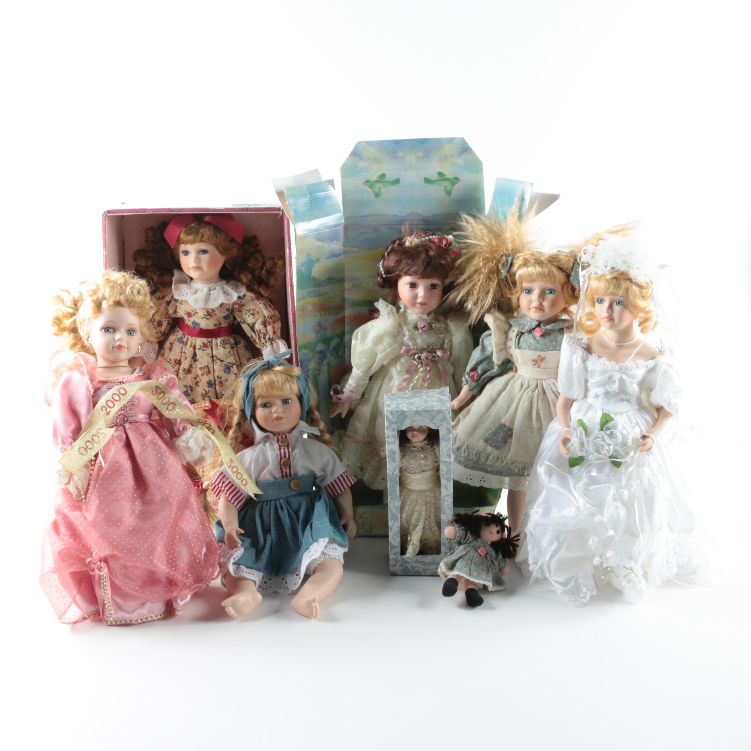 Vintage Porcelain Dolls Including Brinn's and Heritage Signature