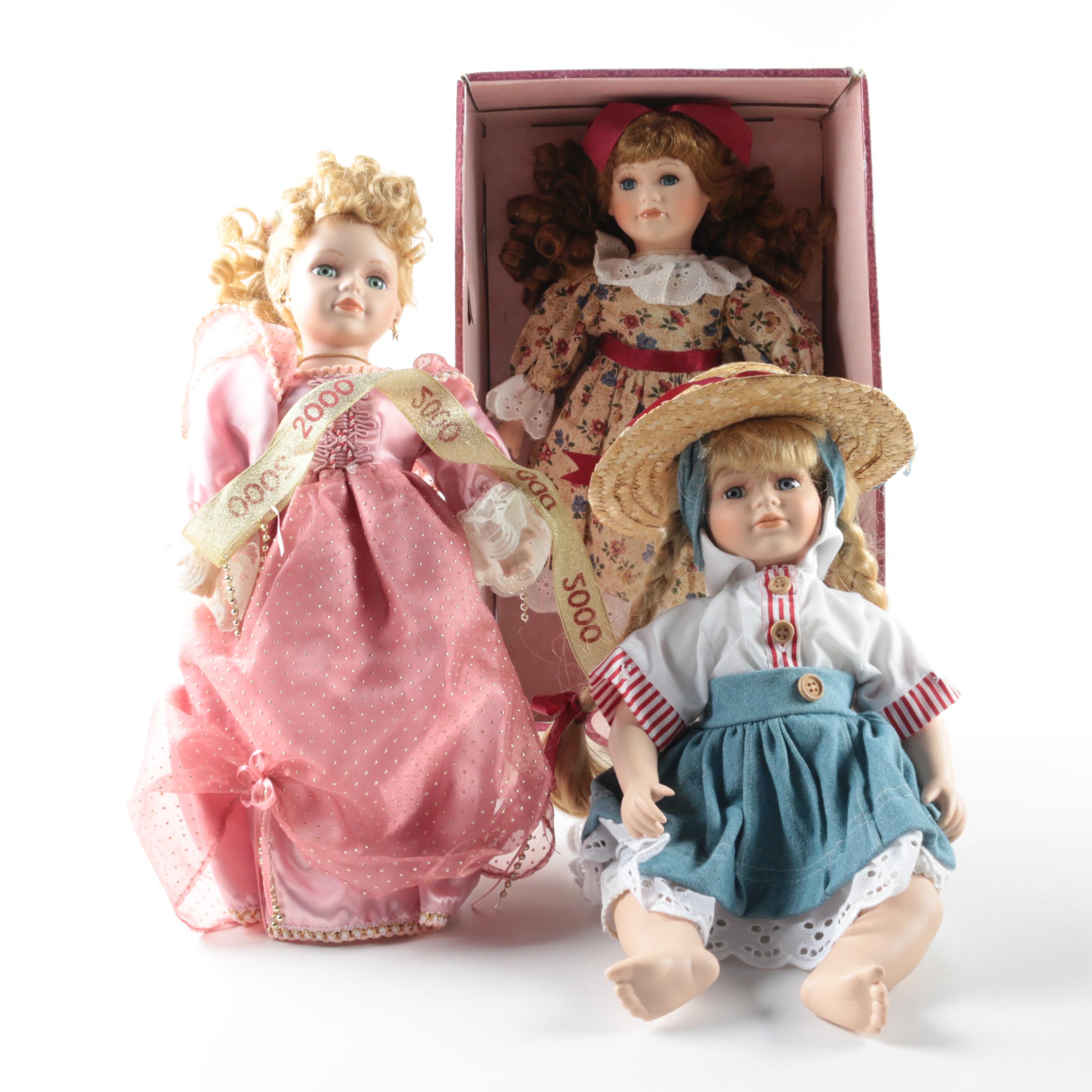 Vintage Porcelain Dolls Including Brinn's and Heritage Signature