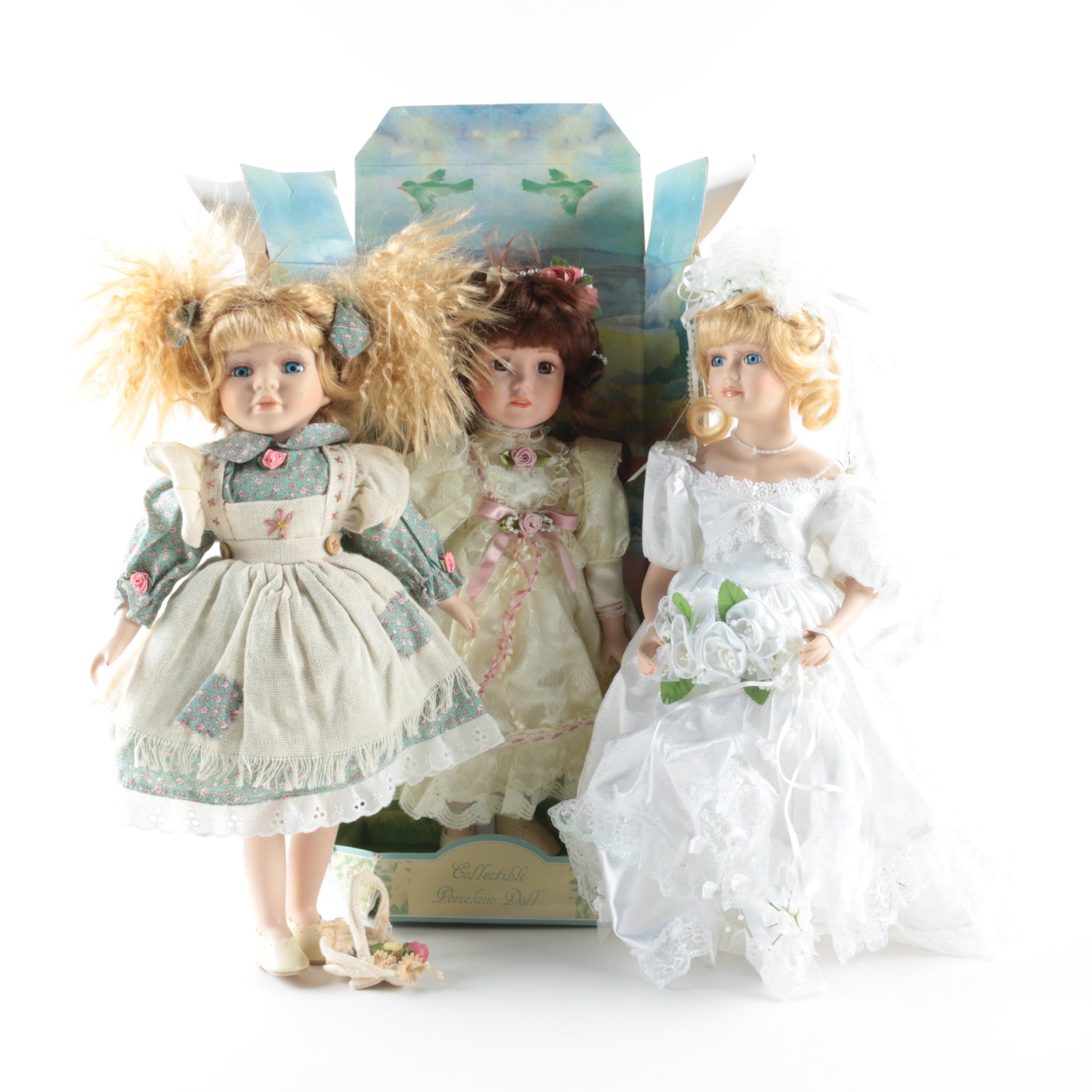 Vintage Porcelain Dolls Including Brinn's and Heritage Signature