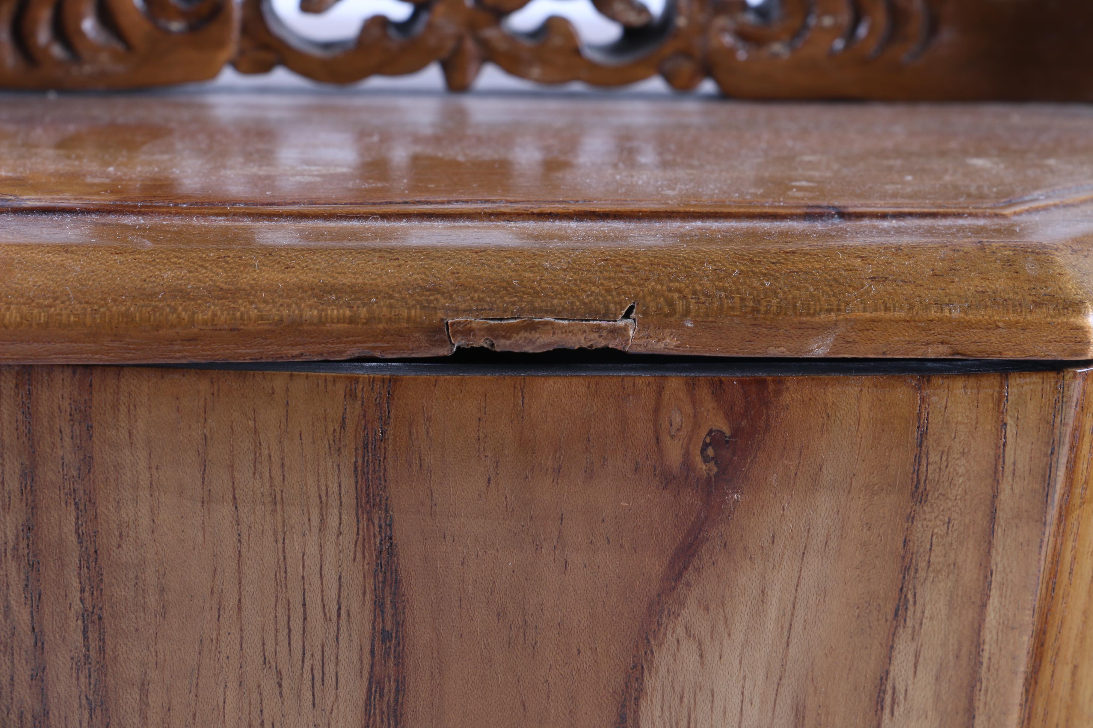 Vintage Carved Chinese Lunch Box Baskets