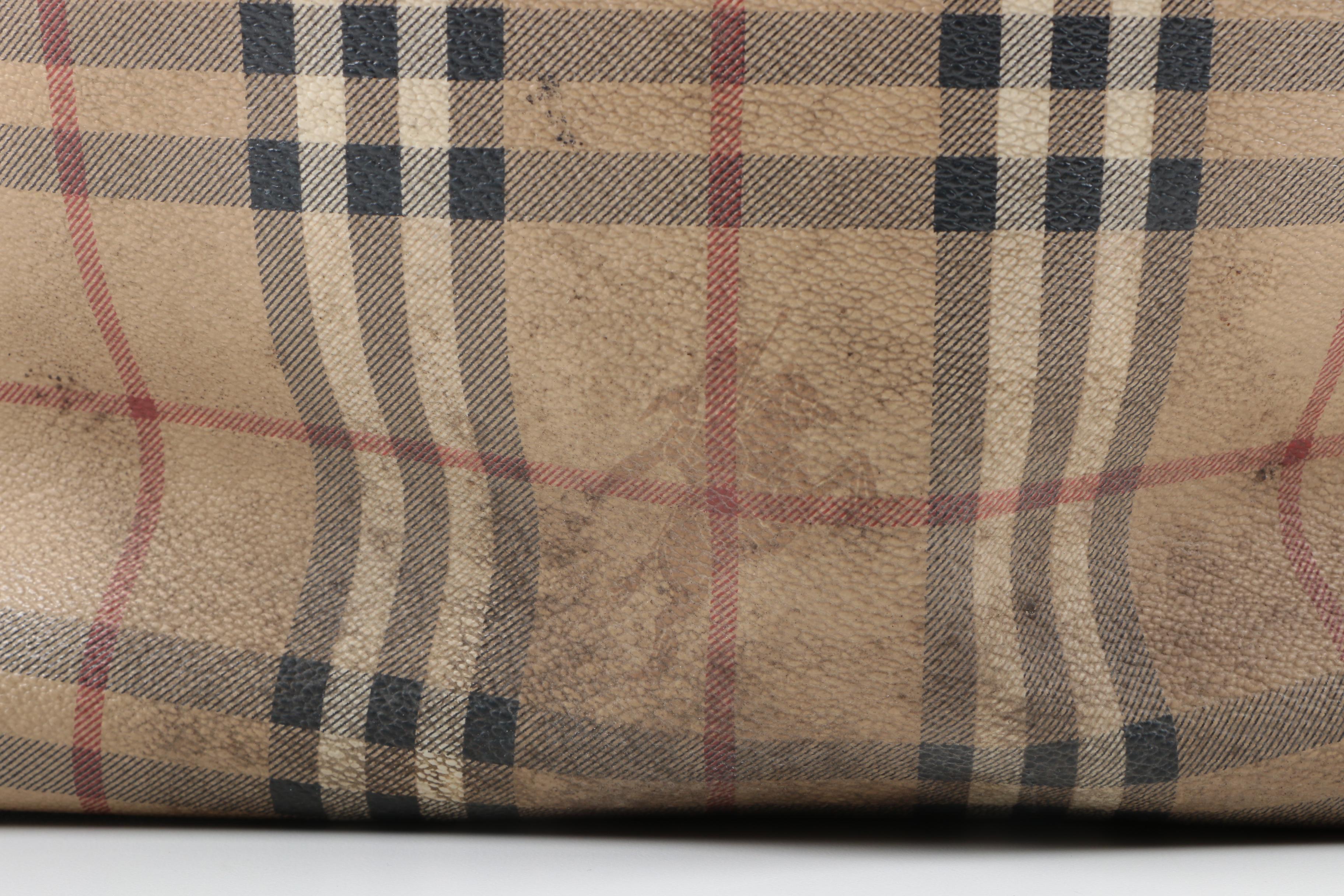 Burberry Coated Canvas "Haymarket Check" Tote