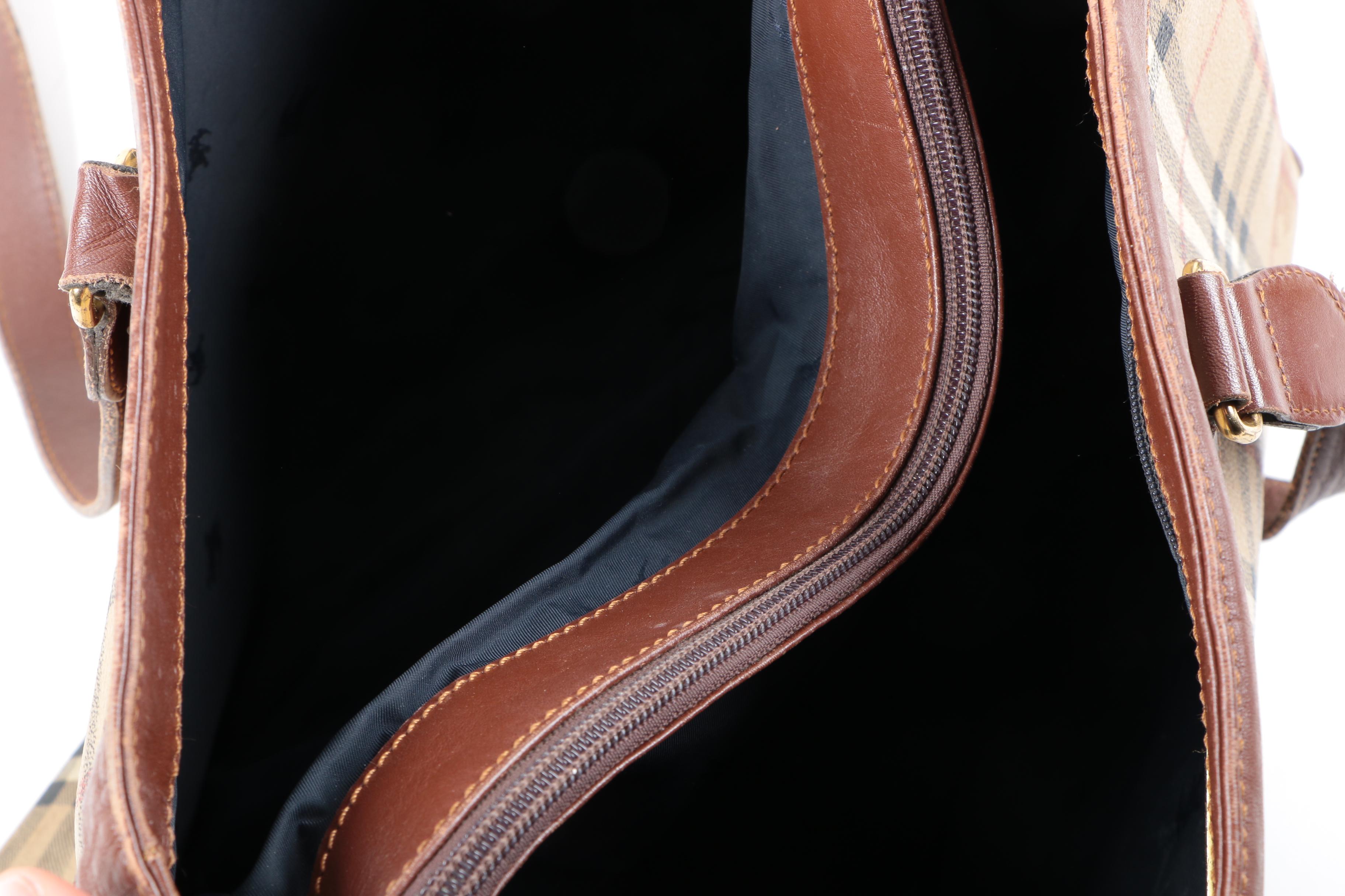 Burberry Coated Canvas "Haymarket Check" Tote