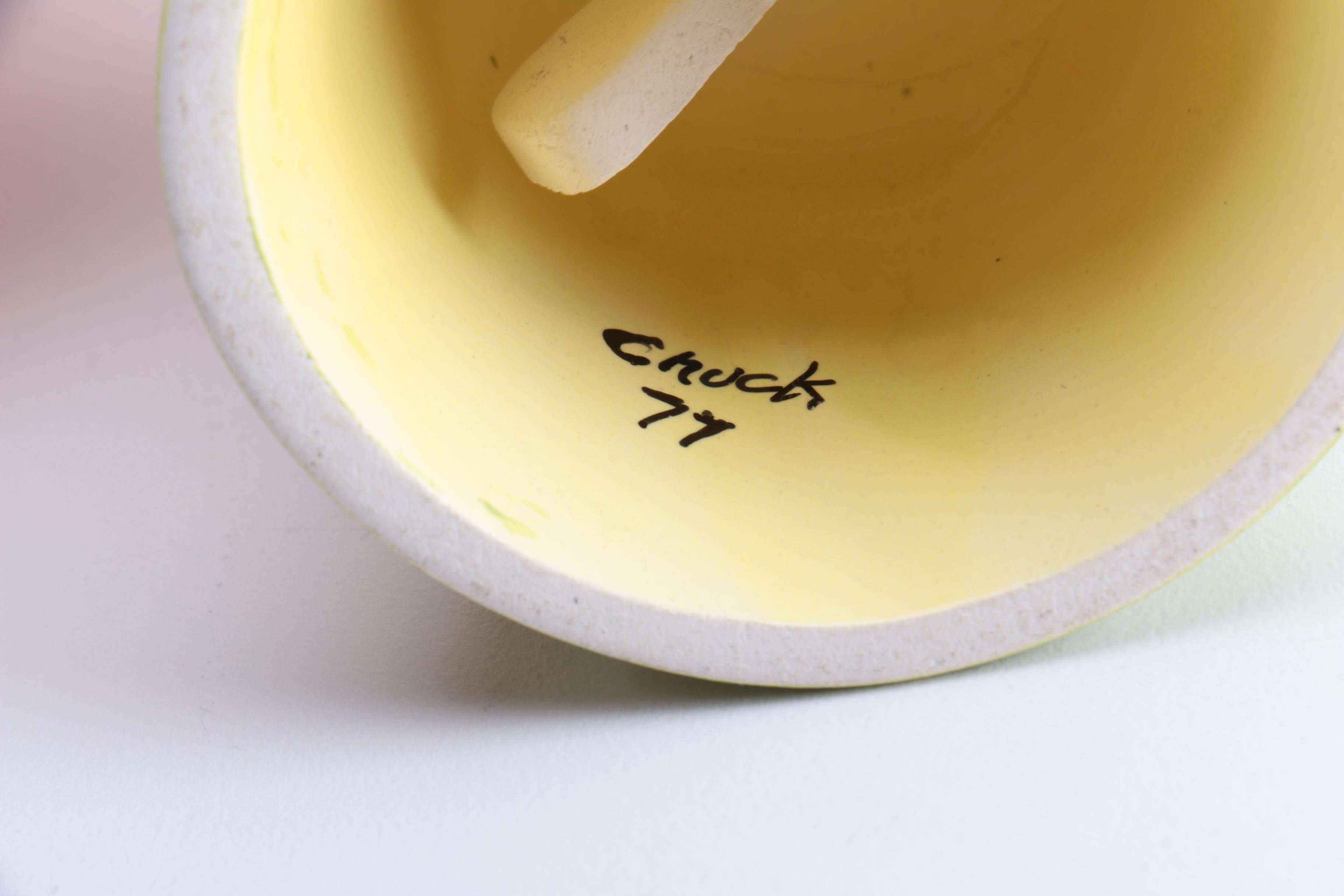 Vintage Signed Glass and Ceramic Hand Bells