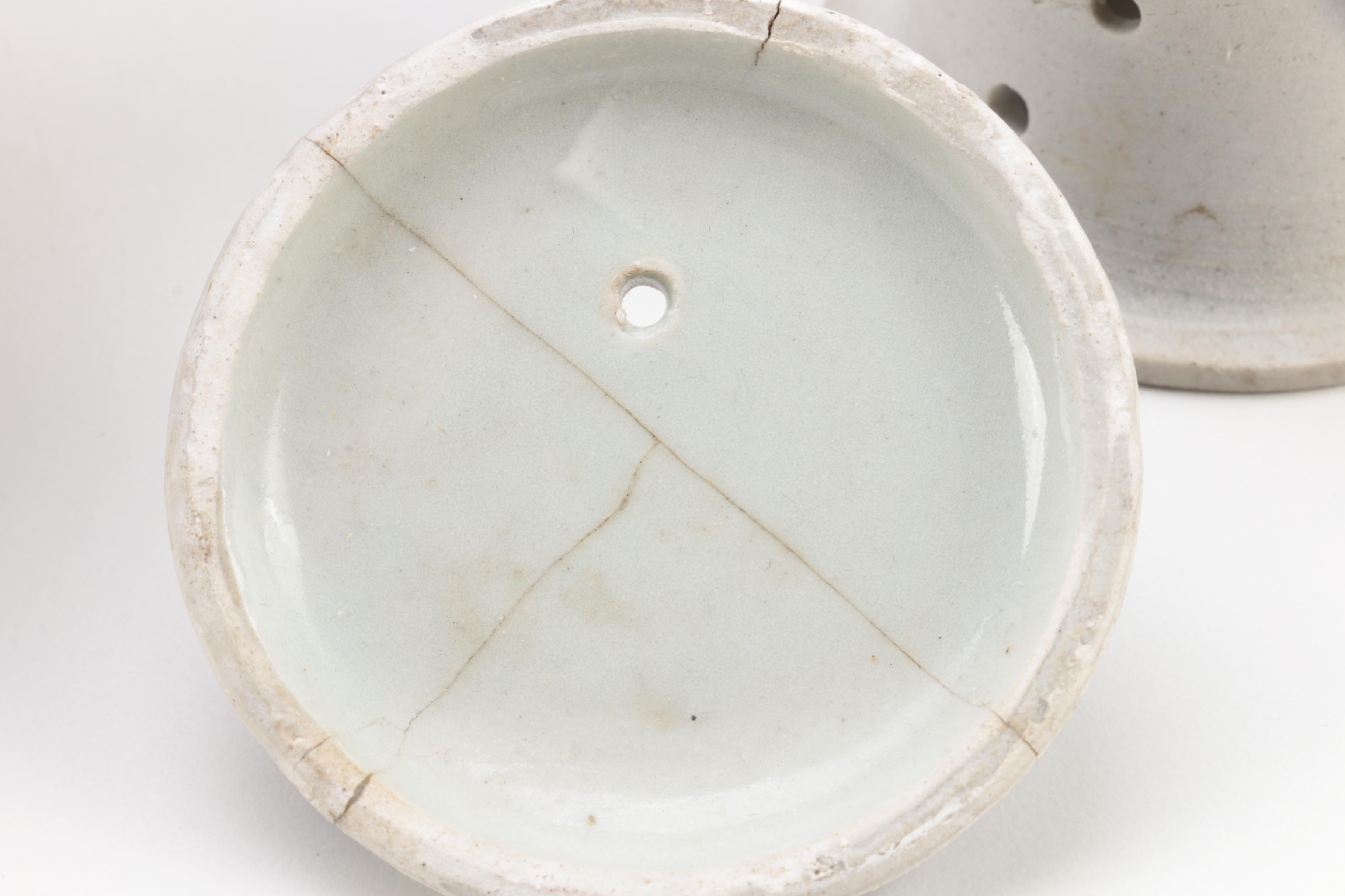 Japanese Style Satsuma Porcelain Carafe and Stoneware Teapot