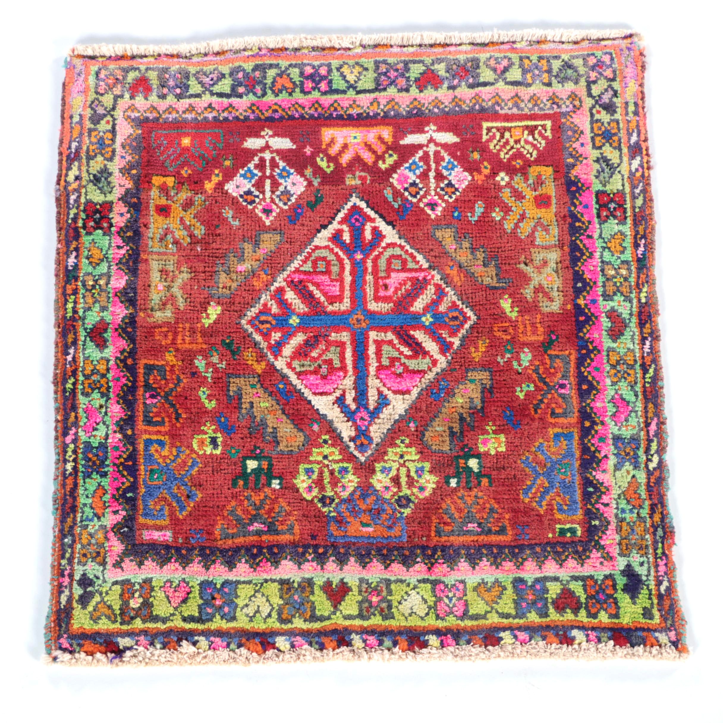 Hand-Knotted Tribal Wool Mat