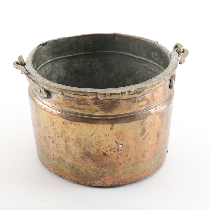 Copper Pot with Brass Accents