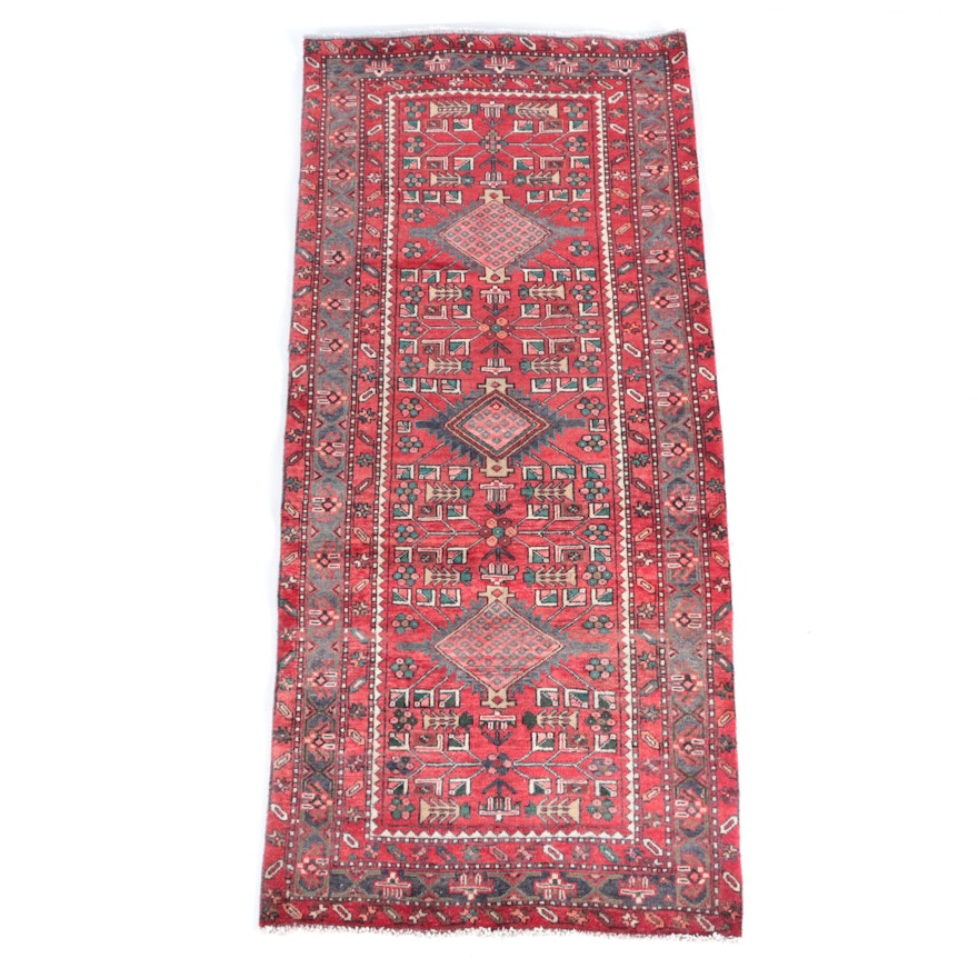 Hand-Knotted Shirvan Kazak Wool Carpet Runner