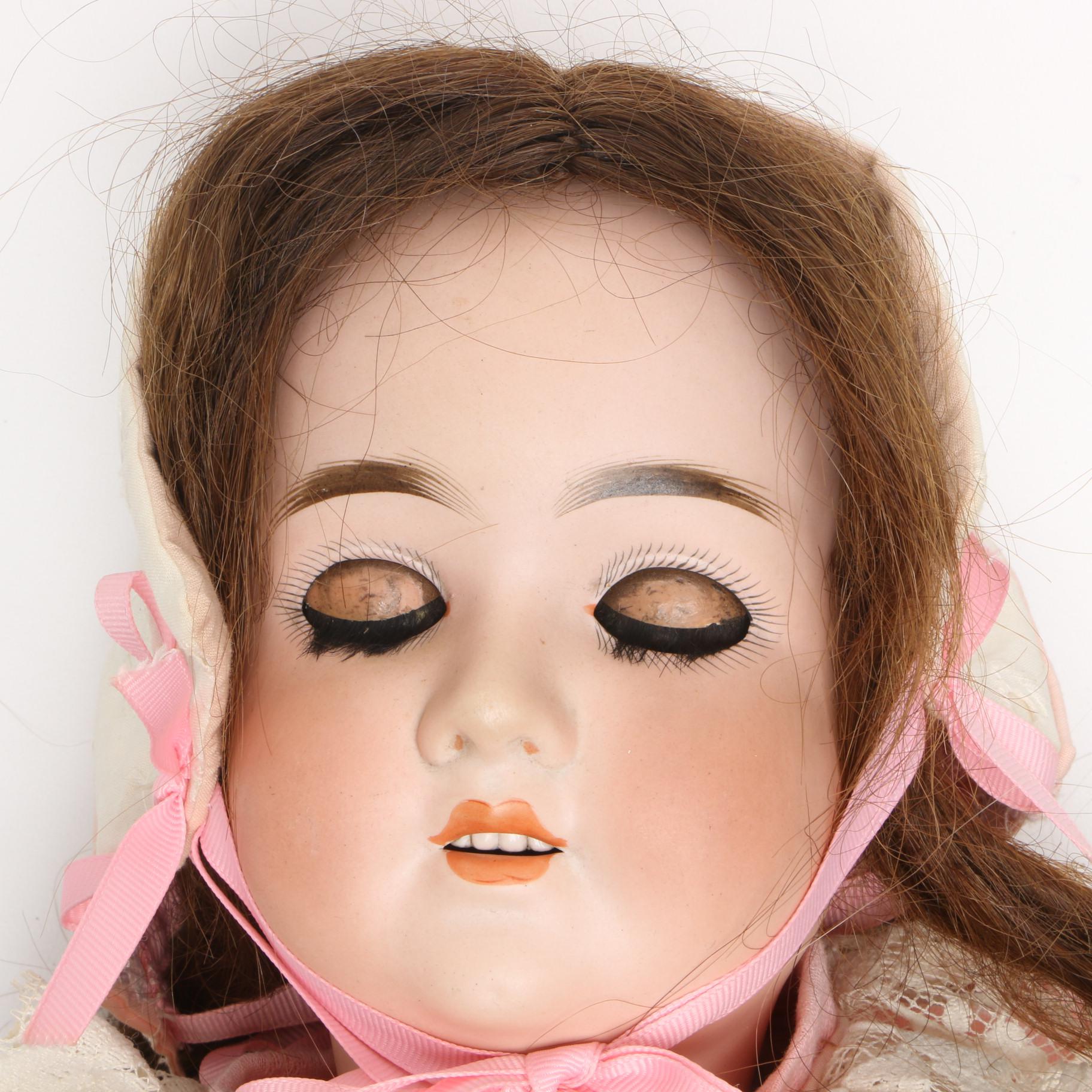 Antique Schoenau & Hoffmeister Bisque Socket Head and Composition Body Doll