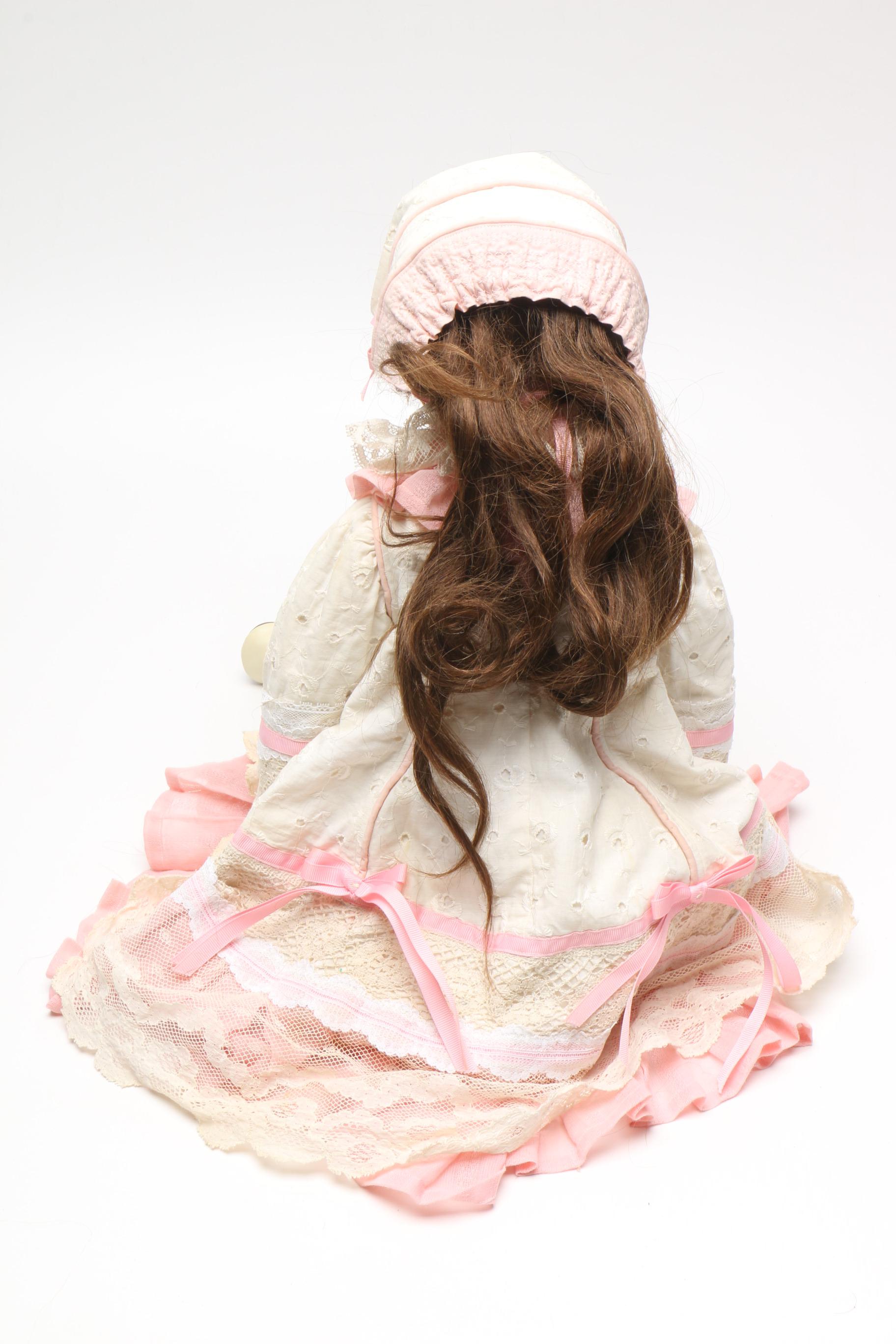 Antique Schoenau & Hoffmeister Bisque Socket Head and Composition Body Doll