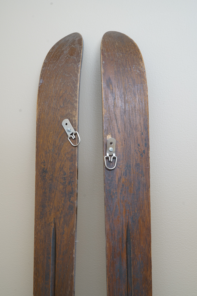Vintage Wooden C.A. Lund "Record" Skis