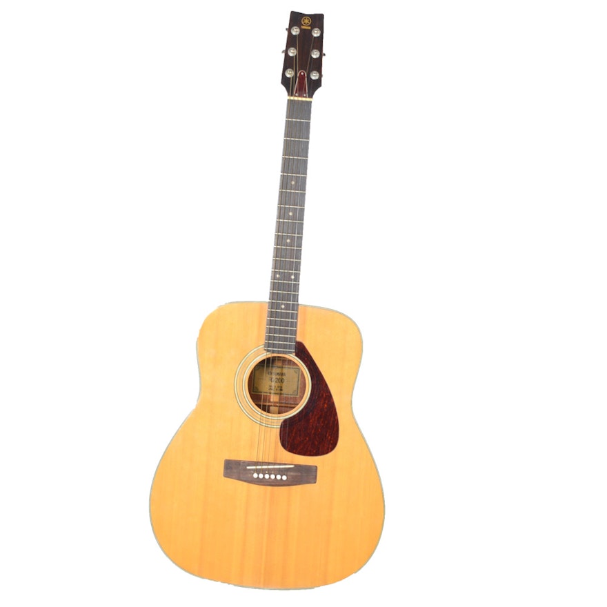Circa 1970s Yamaha FG-200 Acoustic Guitar with Case