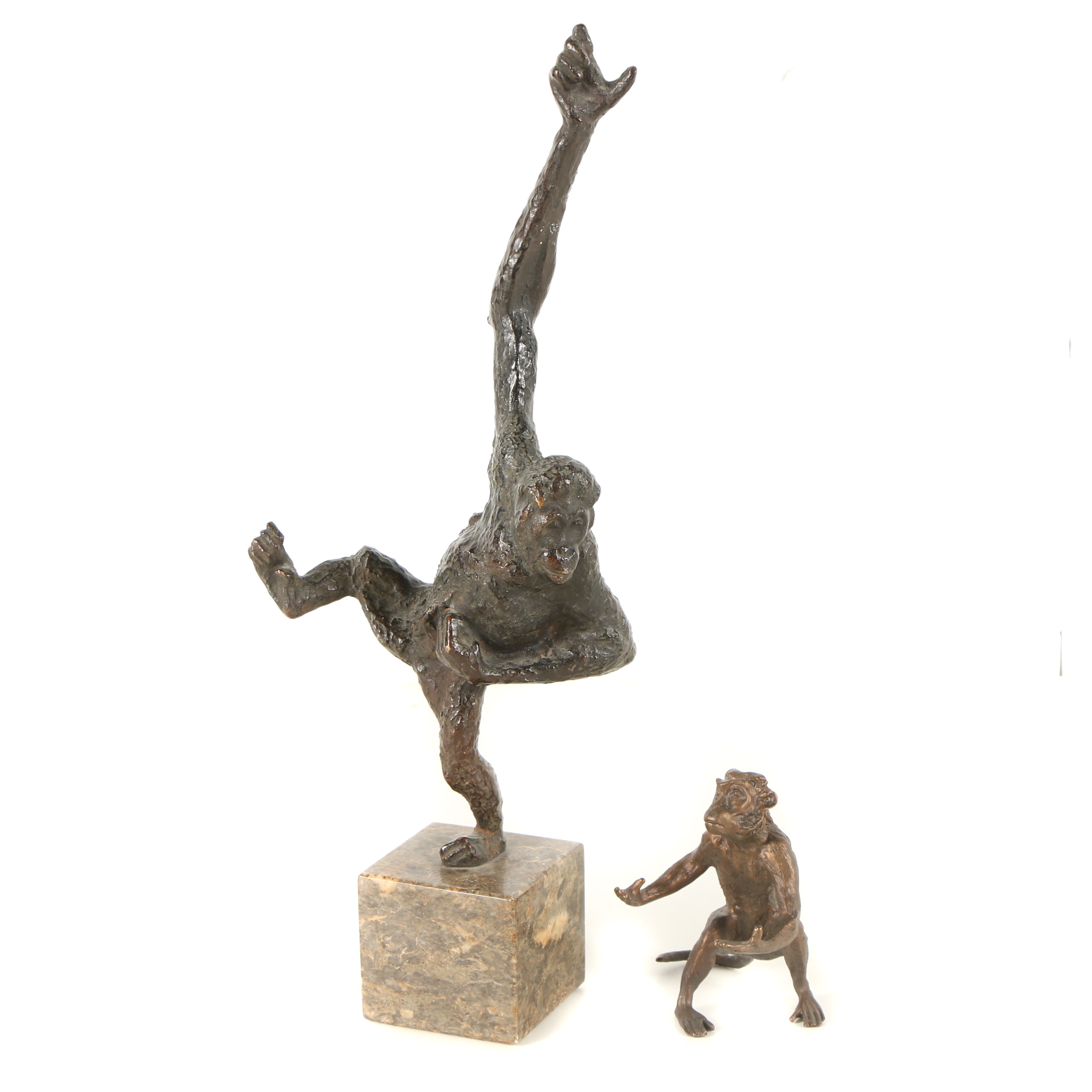 Geschute and Christlieb Brass Monkey Sculptures