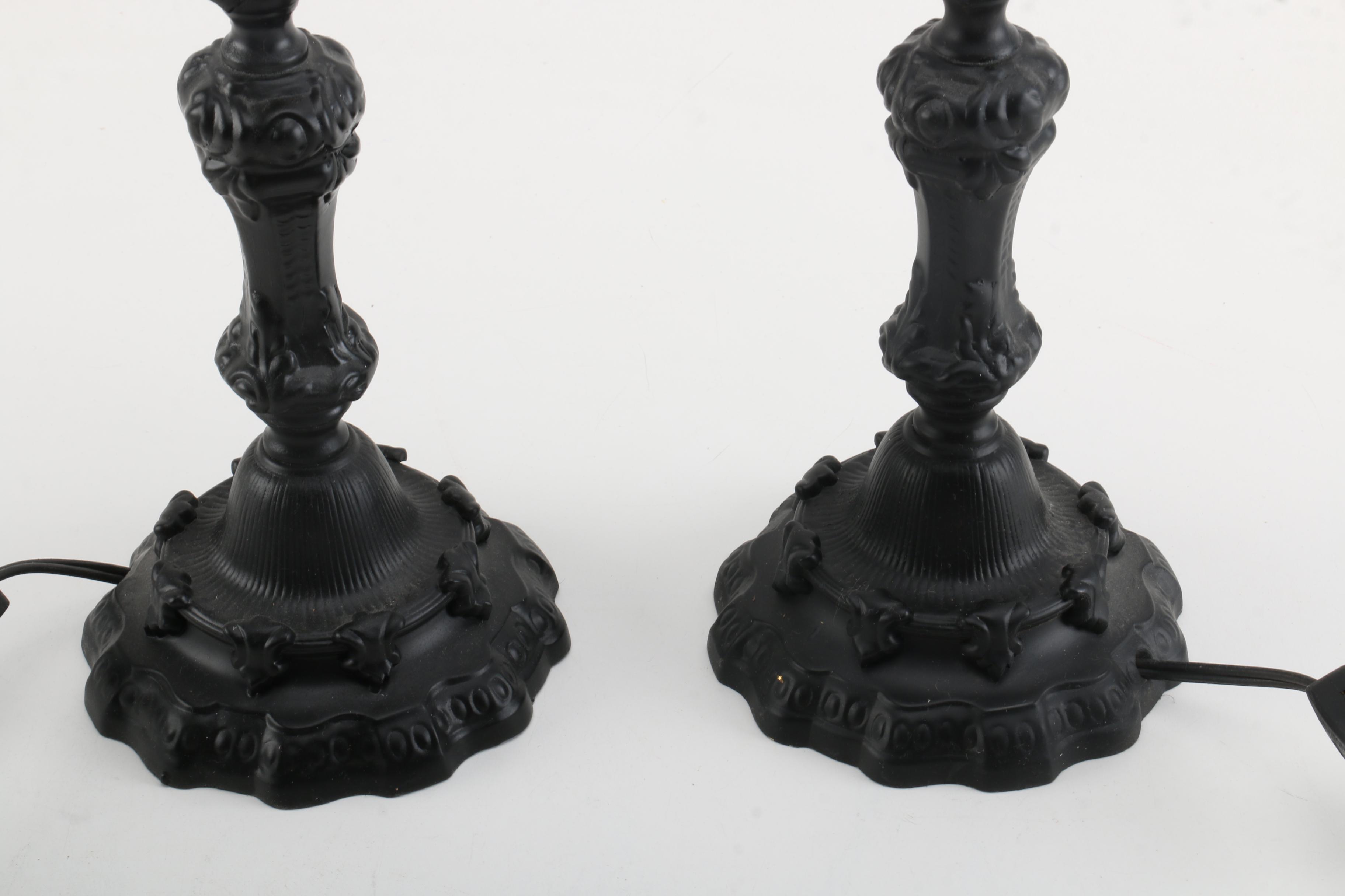 Candlestick Buffet Lamps with Shades